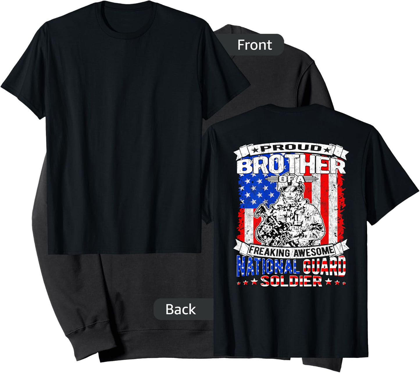 Proud Brother of A National Guard Soldier Army Sibling Gift Sweatshirt - Sweatshirt | Black