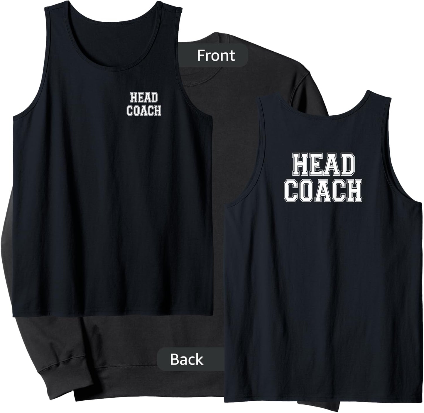 Head Coach front with letter athletic style for Sweatshirt - Sweatshirt | Black