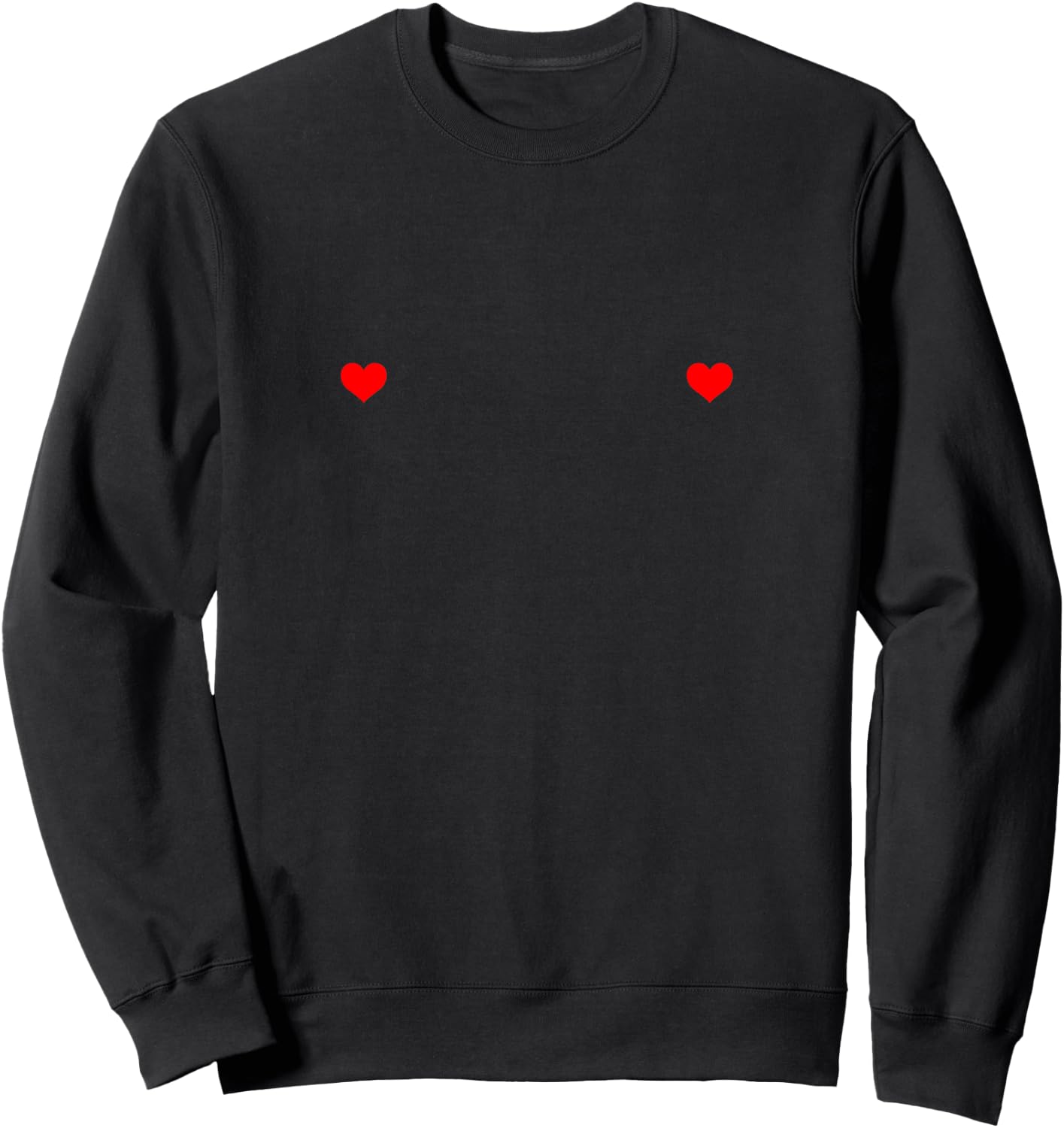 Cute Heart Nipples T Shirt Sweatshirt - Sweatshirt | Black