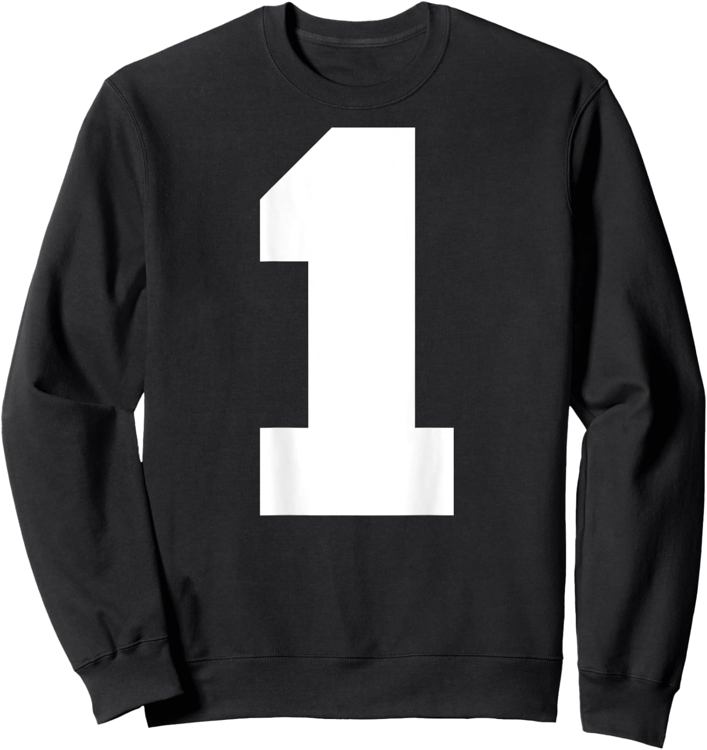 Number 1 (Printed on Back) Sweatshirt - Sweatshirt | Black