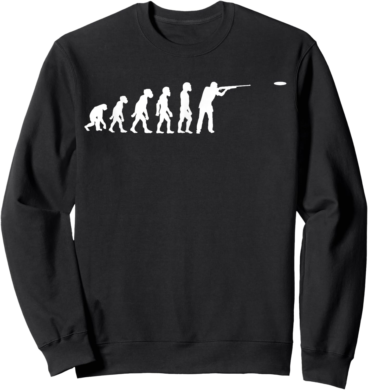 Funny Human Sporting Clays Evolution Player Pigeon Shooter Sweatshirt - Sweatshirt | Black