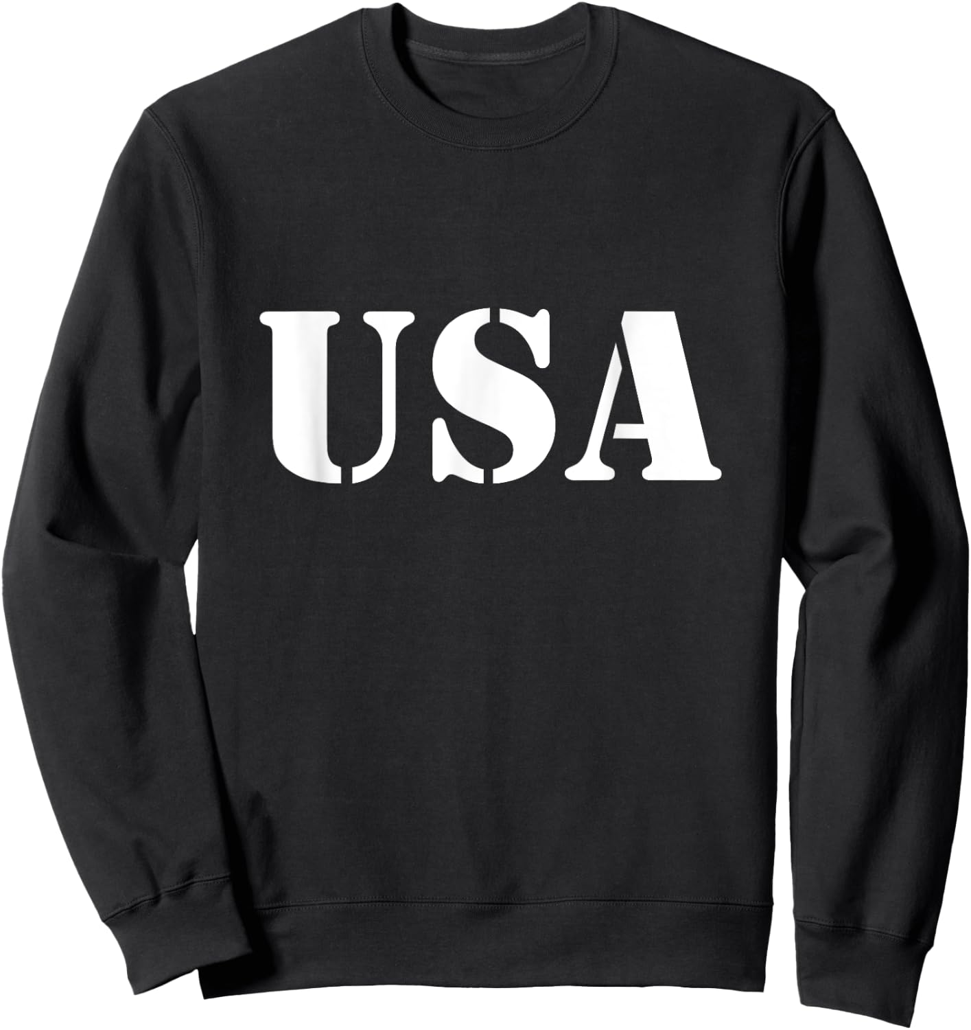 USA Logo Shirt - Military Look Sweatshirt - Sweatshirt | Black