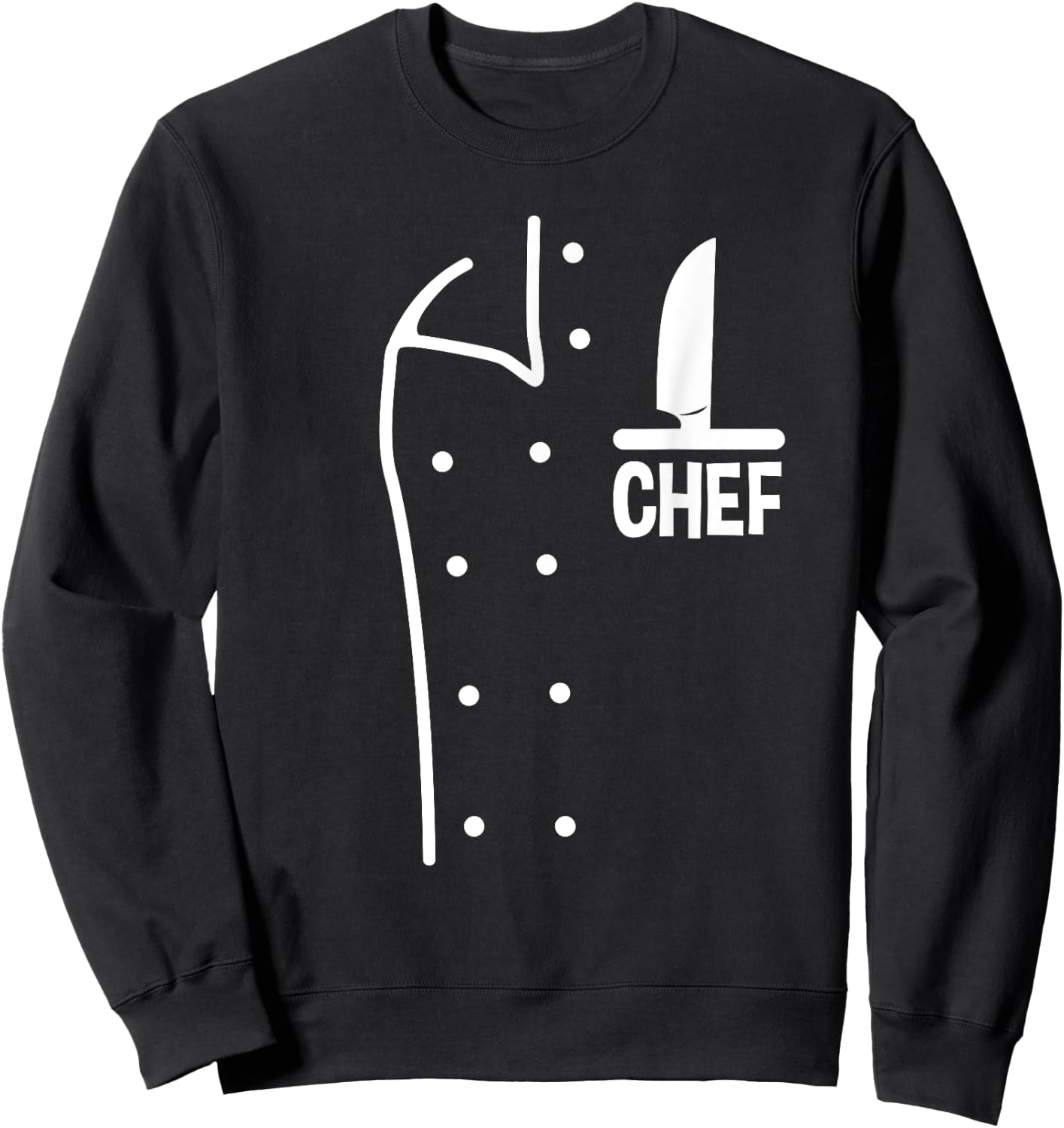 Funny Chef Uniform Faux Chef Costume Sweatshirt - Sweatshirt | Black
