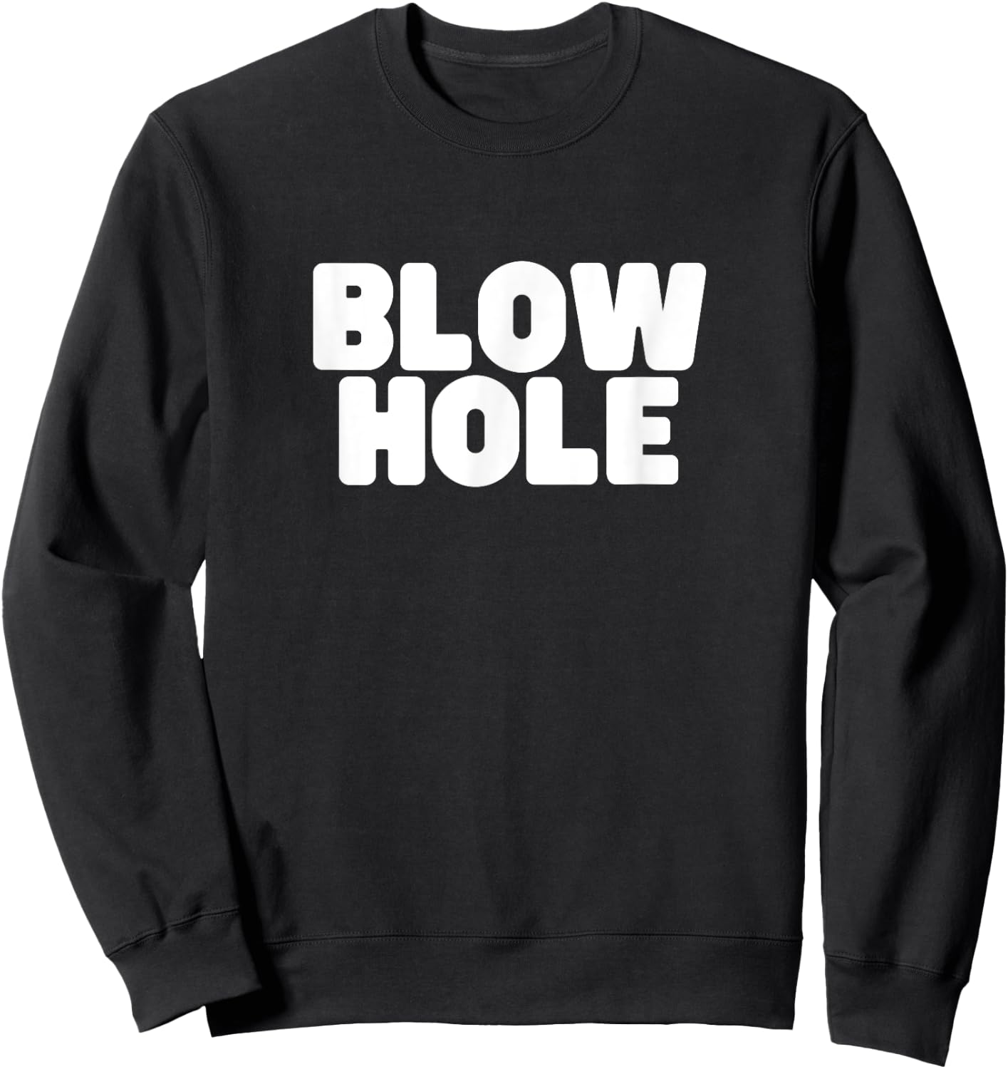 Blow Hole Funny Whale Nature Lovers Meme Quote Sweatshirt - Sweatshirt | Black
