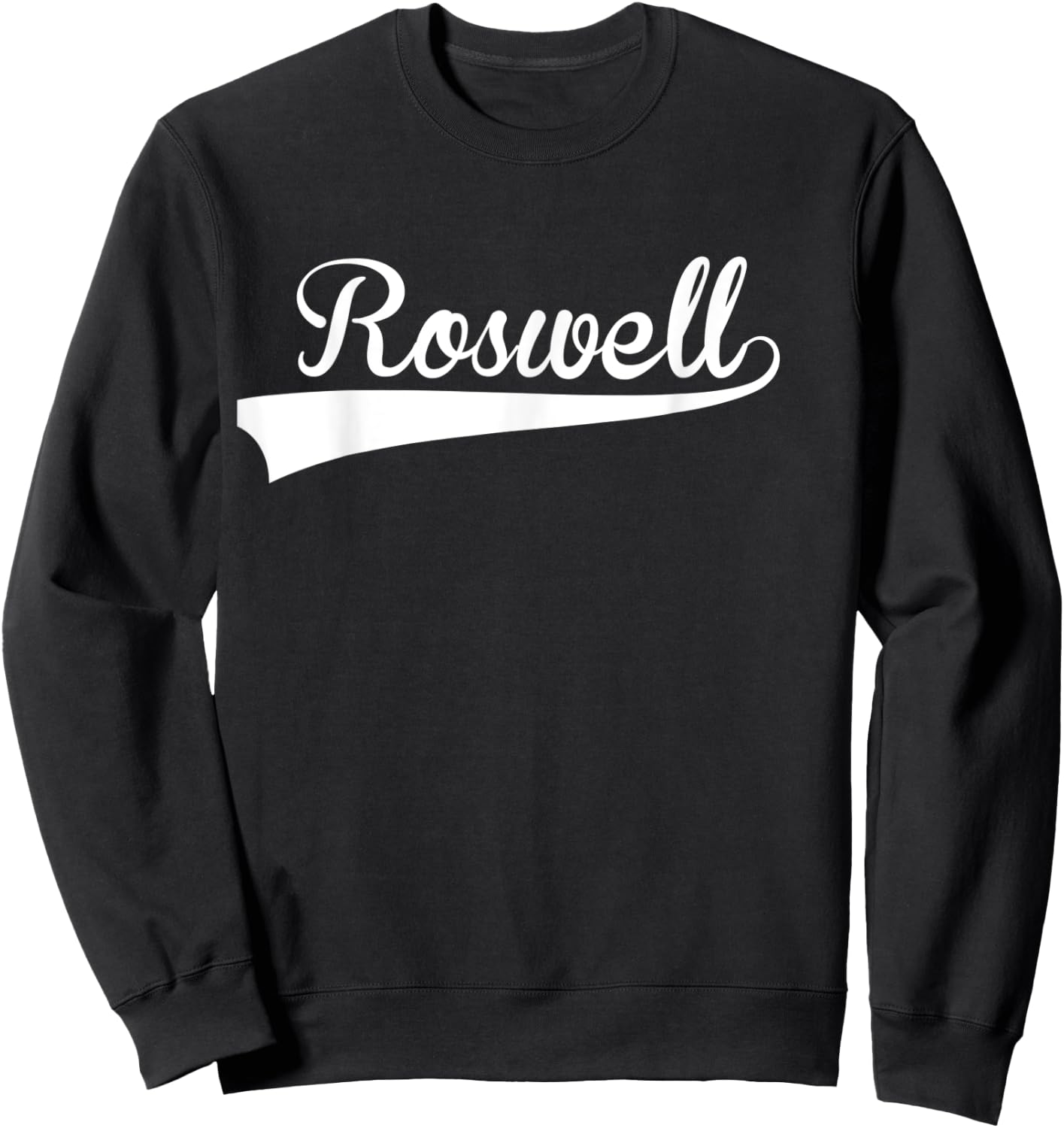 ROSWELL Baseball Styled Jersey Shirt Softball Sweatshirt - Sweatshirt | Black