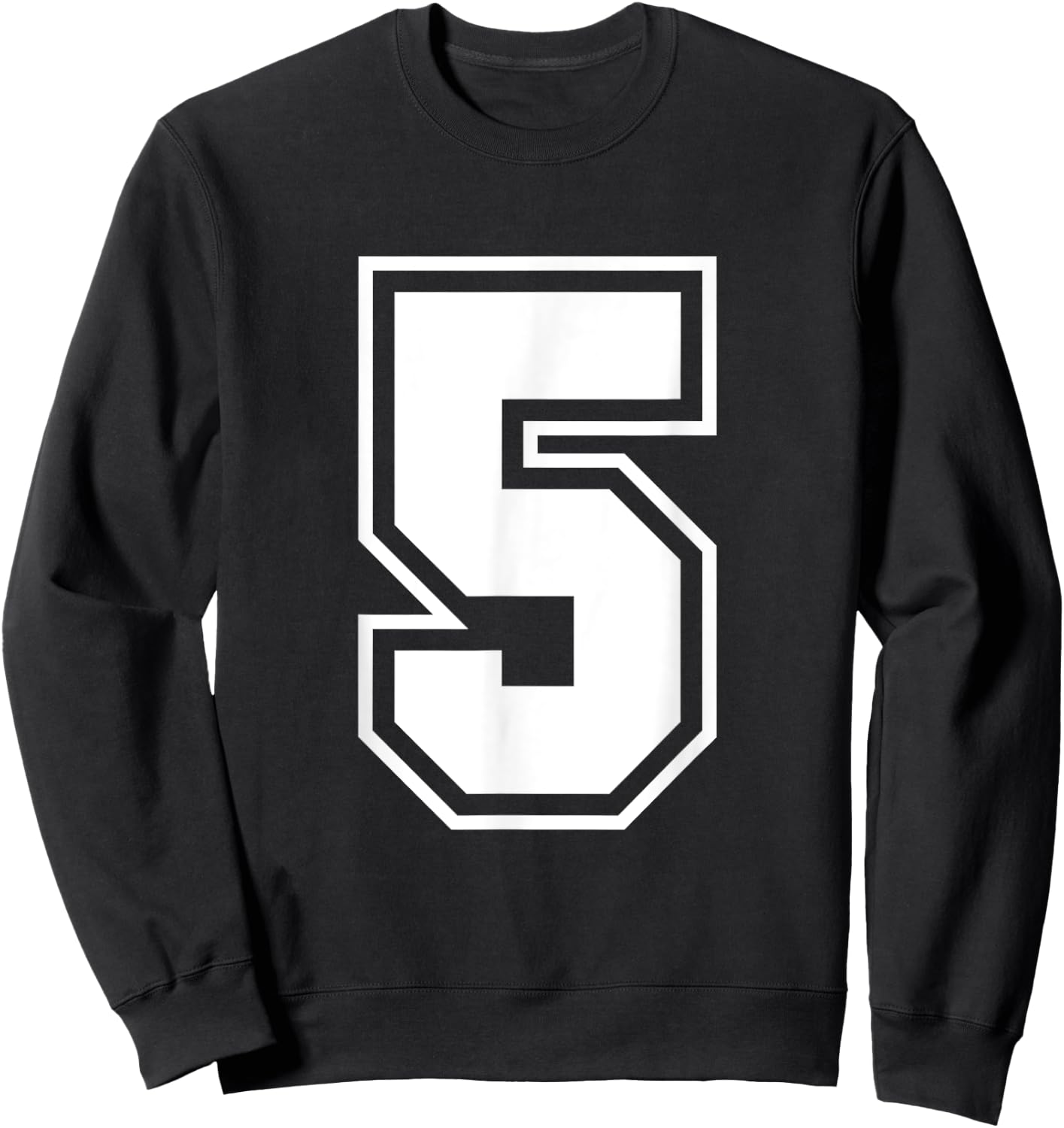 Number 5 Counting Monogram Sweatshirt - Sweatshirt | Black
