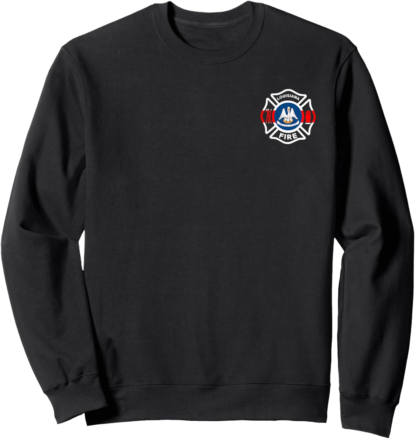 Louisiana Fire Department Firefighters Firemen Sweatshirt - Sweatshirt | Black
