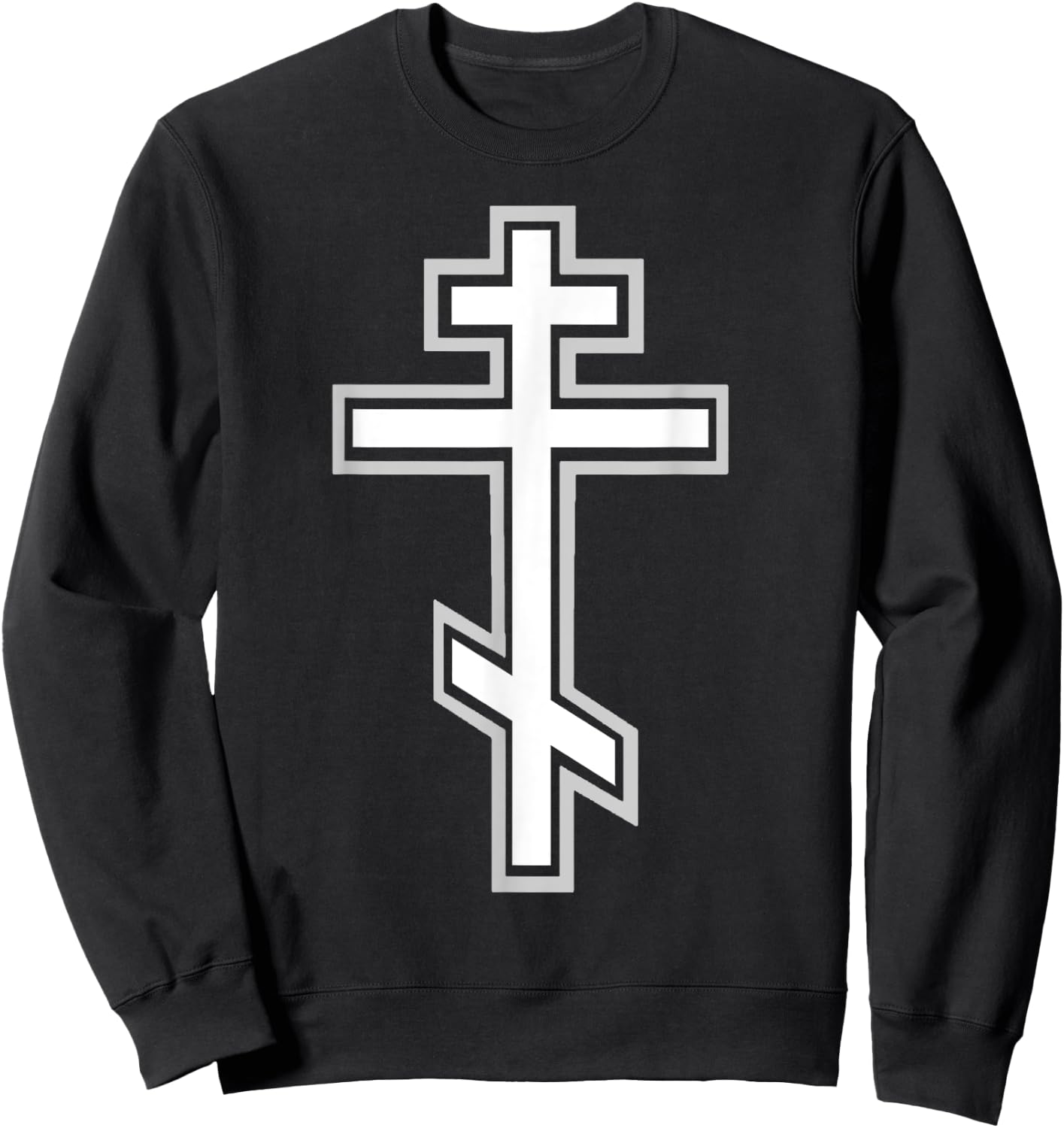 Russian Orthodox Cross. Crucifix Christian Sweatshirt - Sweatshirt | Black