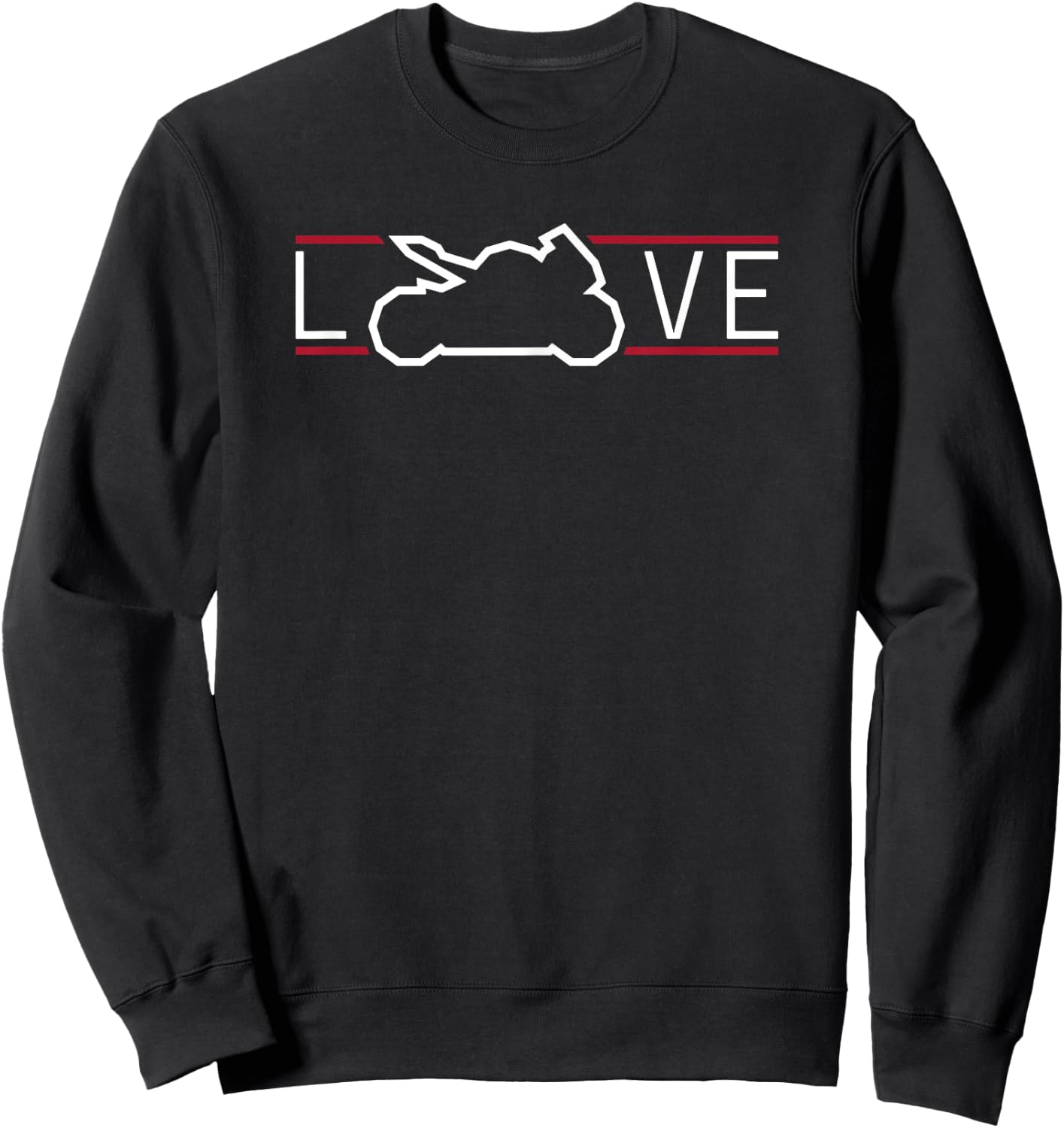 Love To Ride Race Sportbike Street Sport Bike Motorcycle Sweatshirt - Sweatshirt | Black