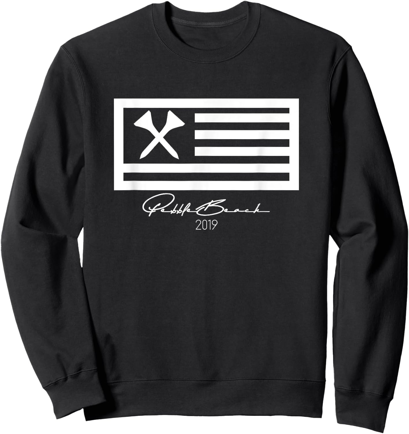 Pebble Beach Golf | US FLAG 2019 Men Women Girls Kids Sweatshirt - Sweatshirt | Black