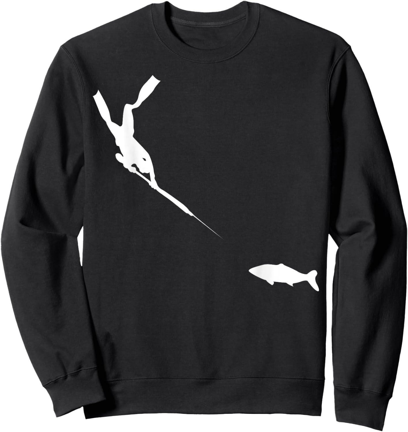 Spearfishing FreeDiver Fish Hunting Sweatshirt - Sweatshirt | Black