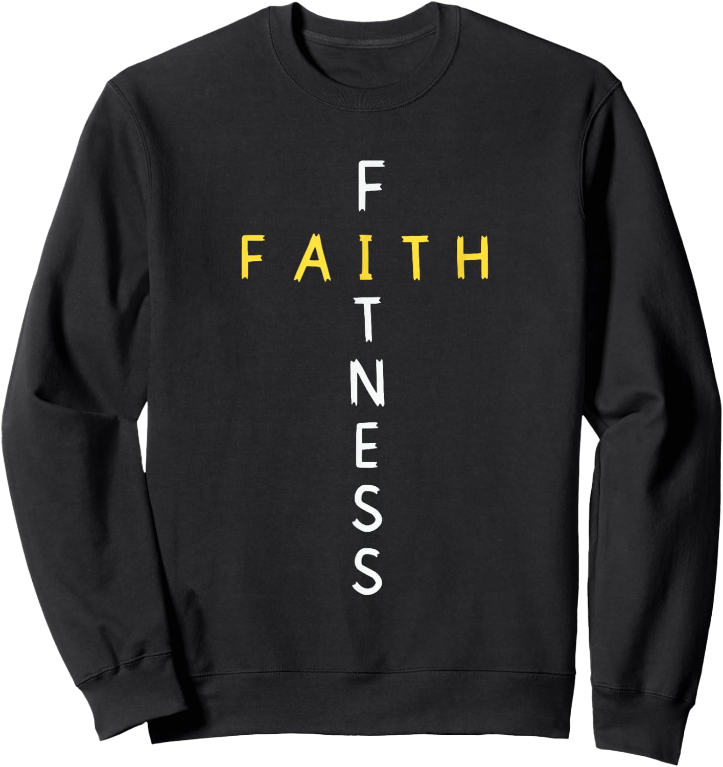 Jesus Workout Gift Faith And Fitness Sweatshirt - Sweatshirt | Black