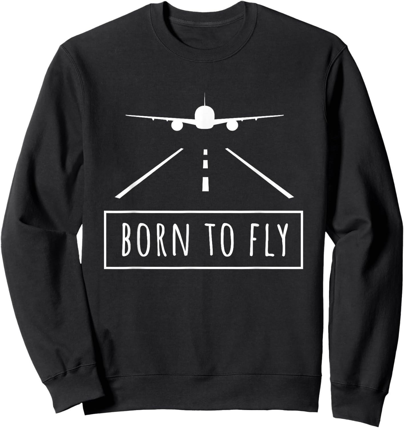 Born To Fly Aviation Pilot Flying Airplane Aircraft Gift Sweatshirt - Sweatshirt | Black