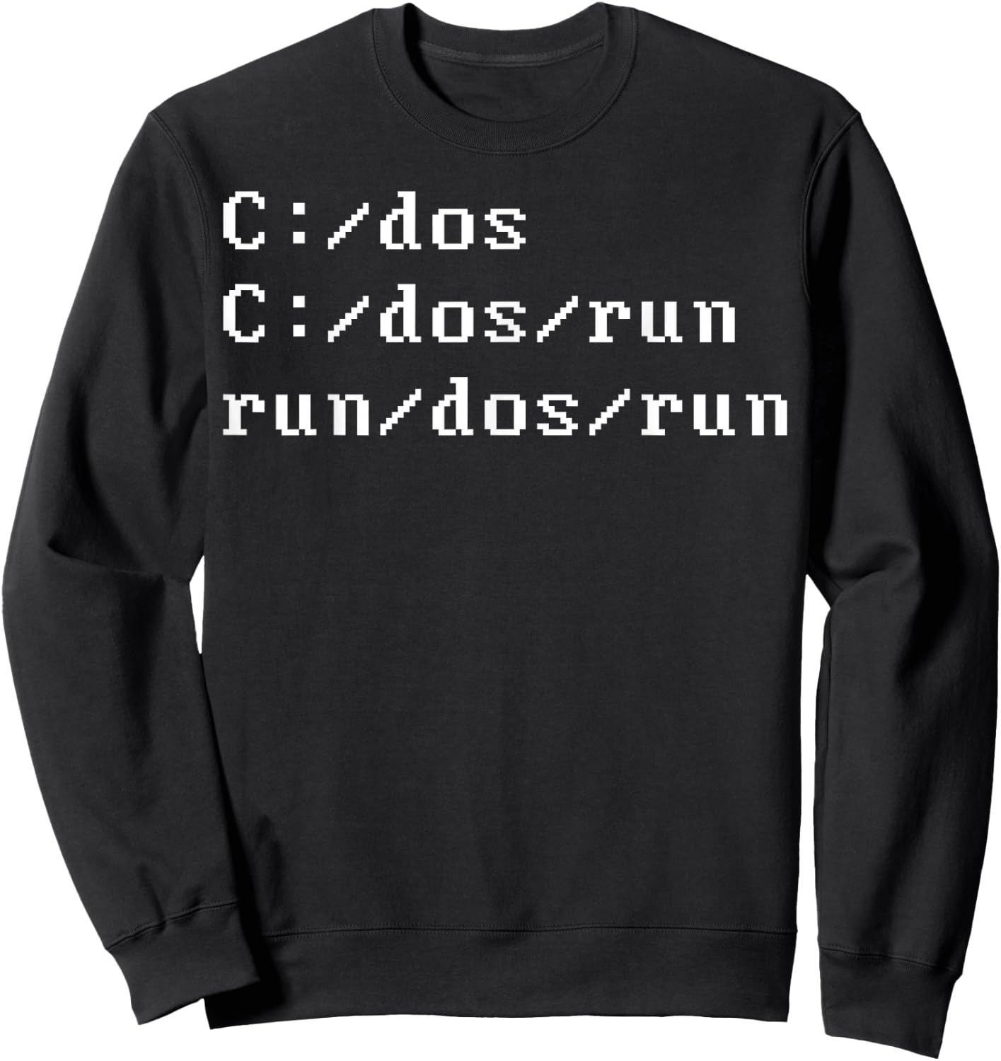 Funny Ms Dos Run Dos Apparel Sweatshirt - Sweatshirt | Black