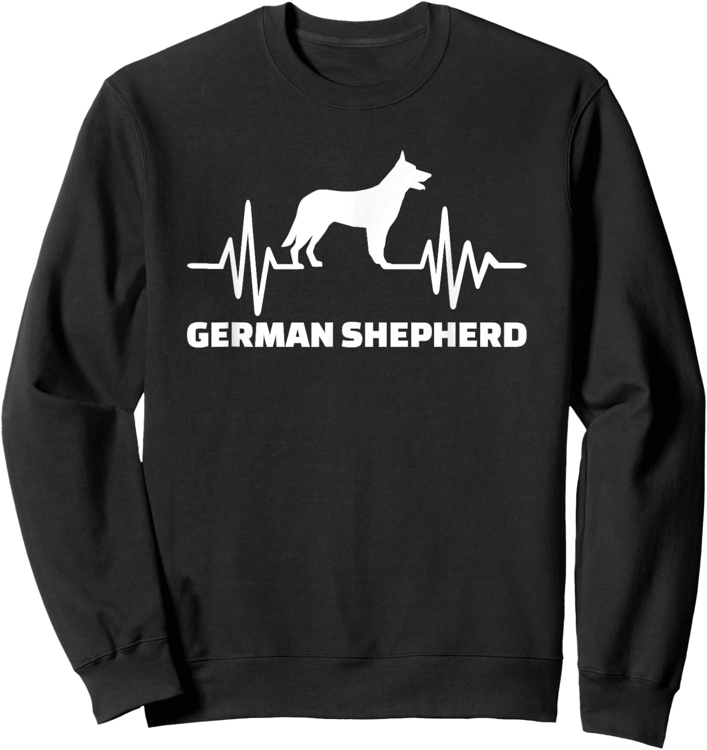 German Shepherd heartbeat Sweatshirt - Sweatshirt | Black