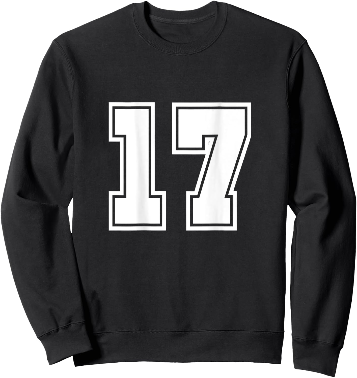 Number 17 No. Seventeen #17 Sport Jerseys Player Sweatshirt - Sweatshirt | Black