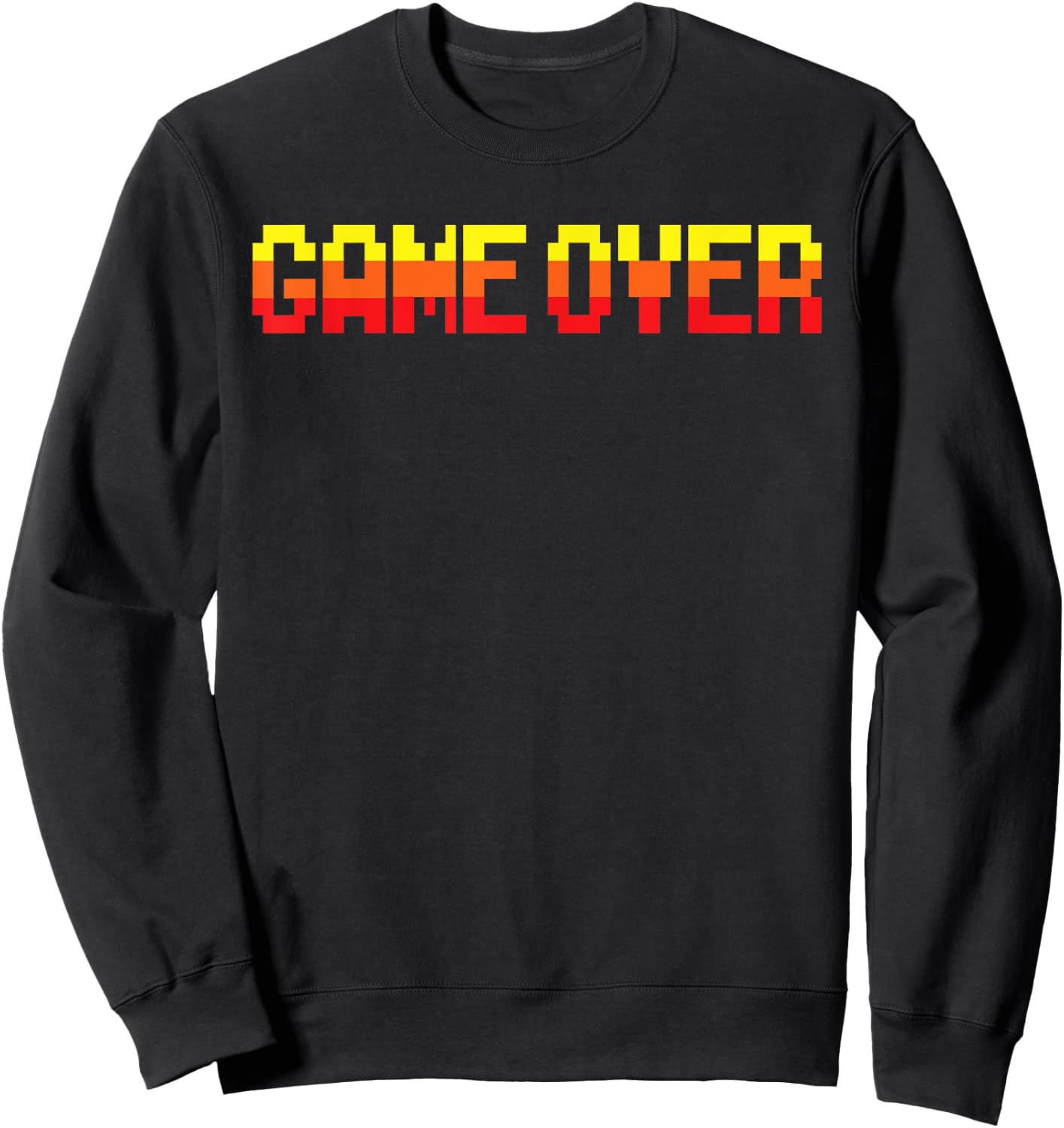 Vintage Pixelated Game Over 80s Arcade Sweatshirt - Sweatshirt | Black