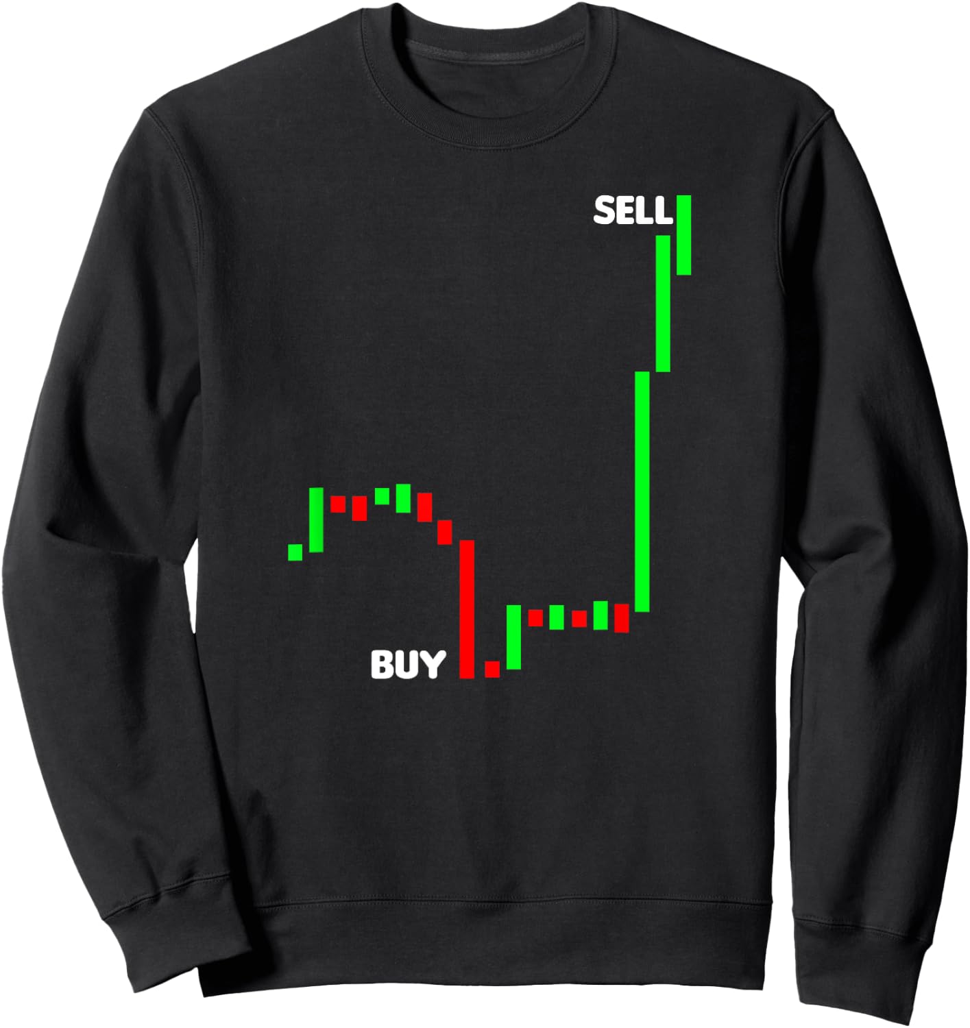 Stock Trading Shirt | Pips Buy Sell Gift Sweatshirt - Sweatshirt | Black