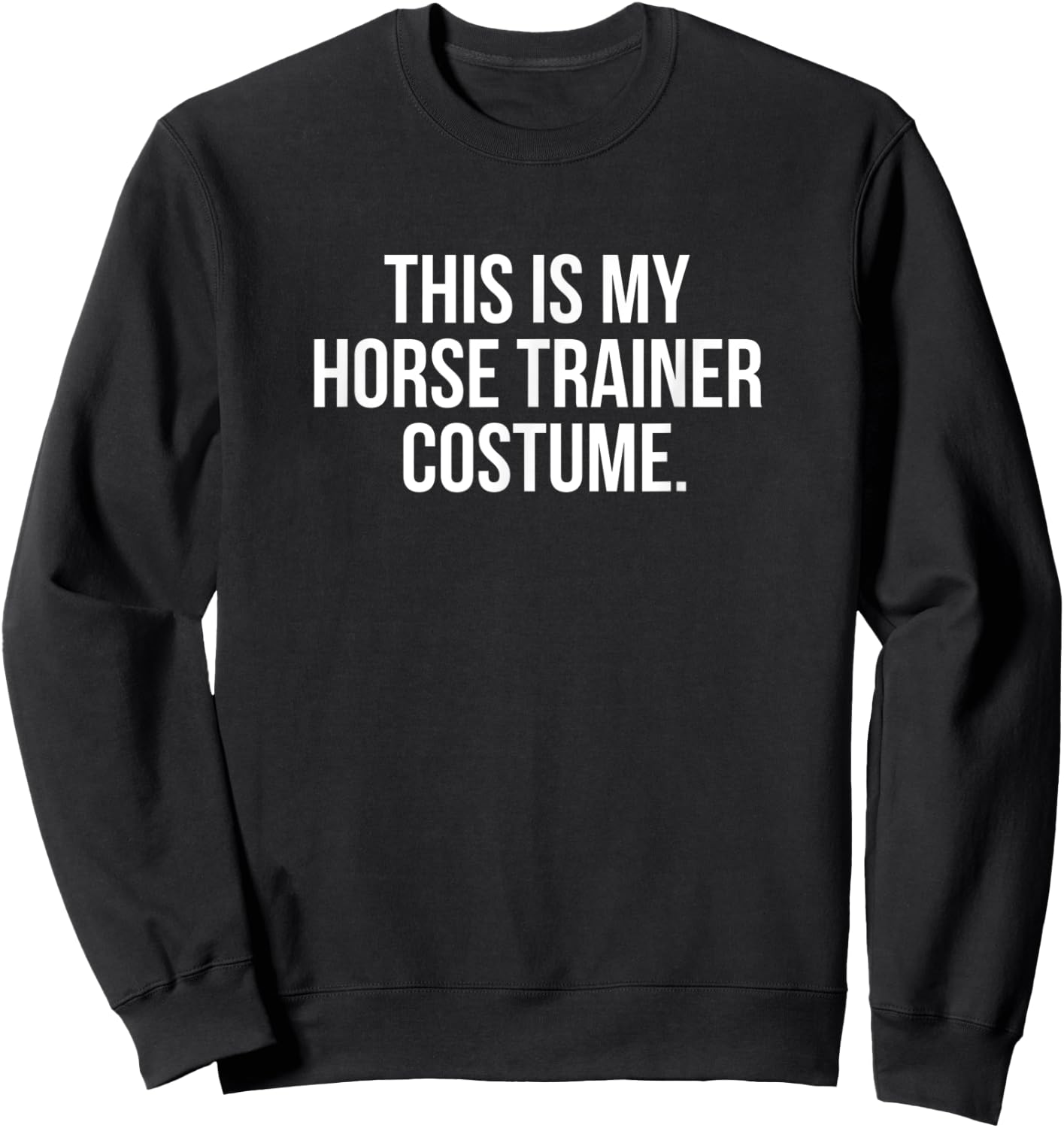 This Is My Horse Trainer Costume Funny Halloween Sweatshirt - Sweatshirt | Black
