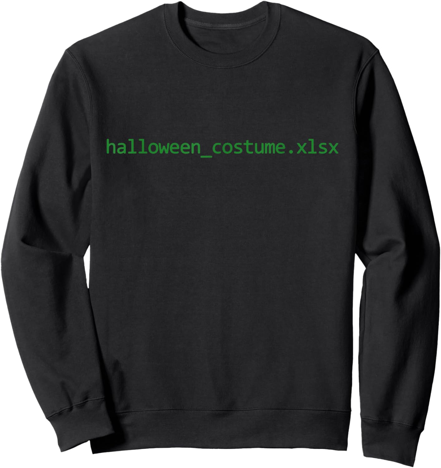 Vintage Funny Halloween Costume Excel Spreadsheet File Sweatshirt - Sweatshirt | Black