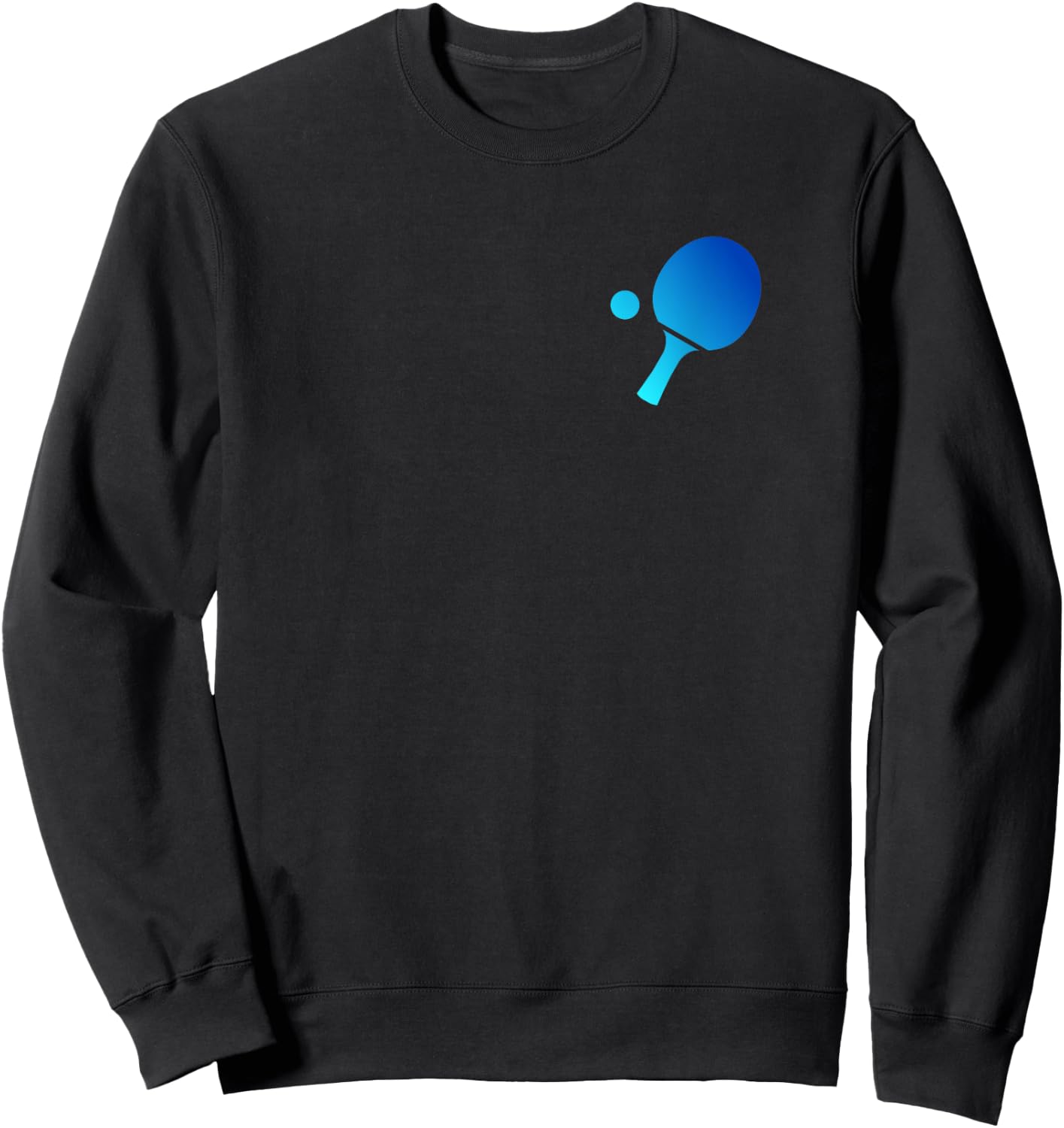 Table Tennis Racket Table Tennis Paddle Blue Table Tennis Sweatshirt - Sweatshirt | Black