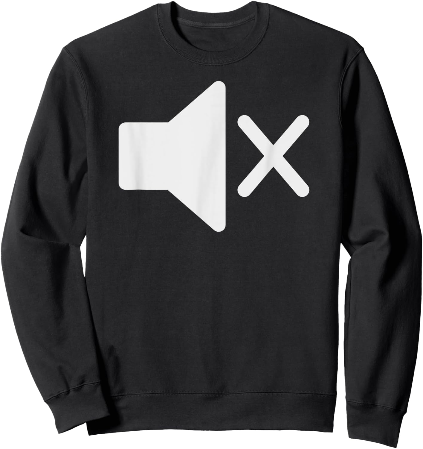 Mute Symbol - Funny for Deaf Mute or Introverts Sweatshirt - Sweatshirt | Black