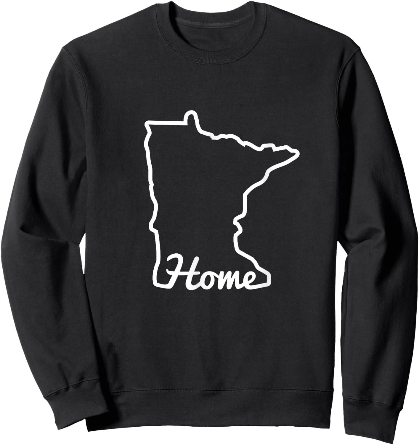 Minnesota Home MN State Map Native Minnesotan Sweatshirt - Sweatshirt | Black