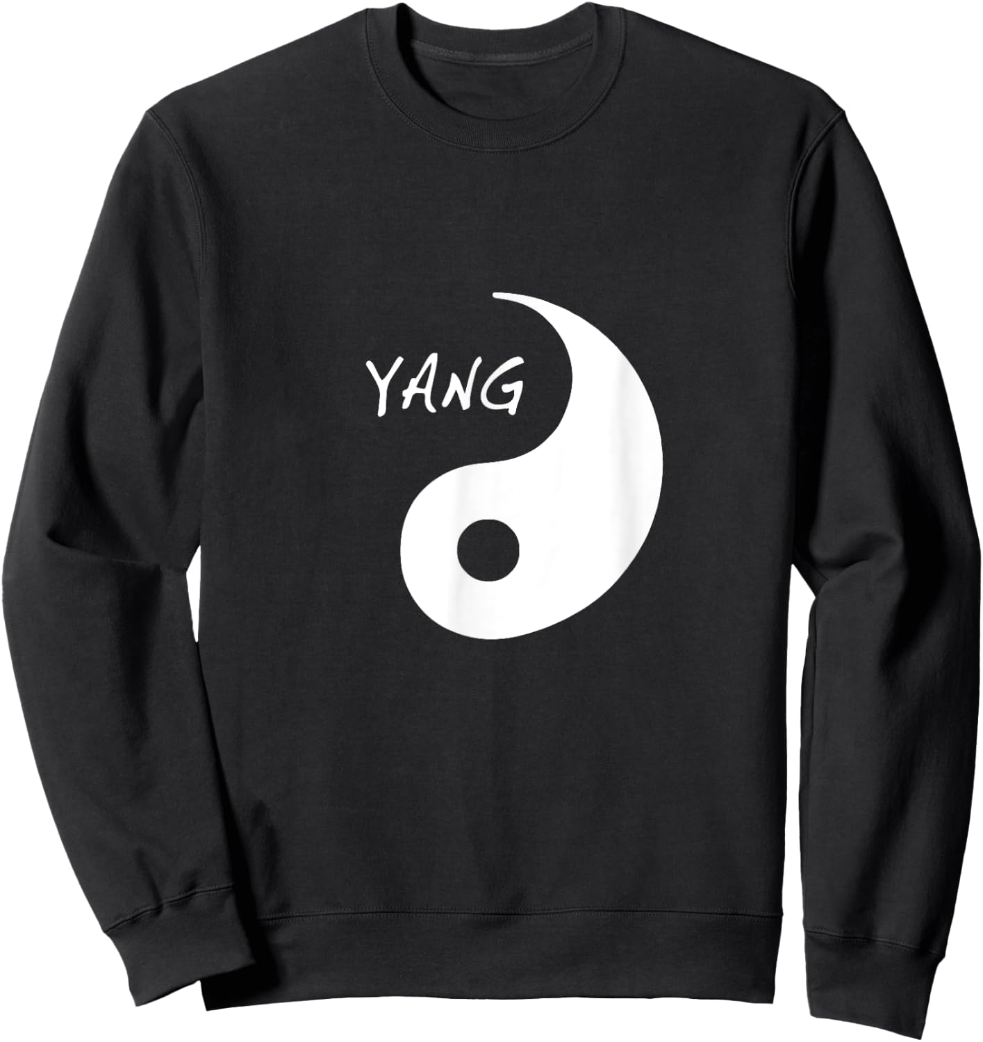 Yin Yang Funny Halloween Couples for Best Friends Sweatshirt - Sweatshirt | Black