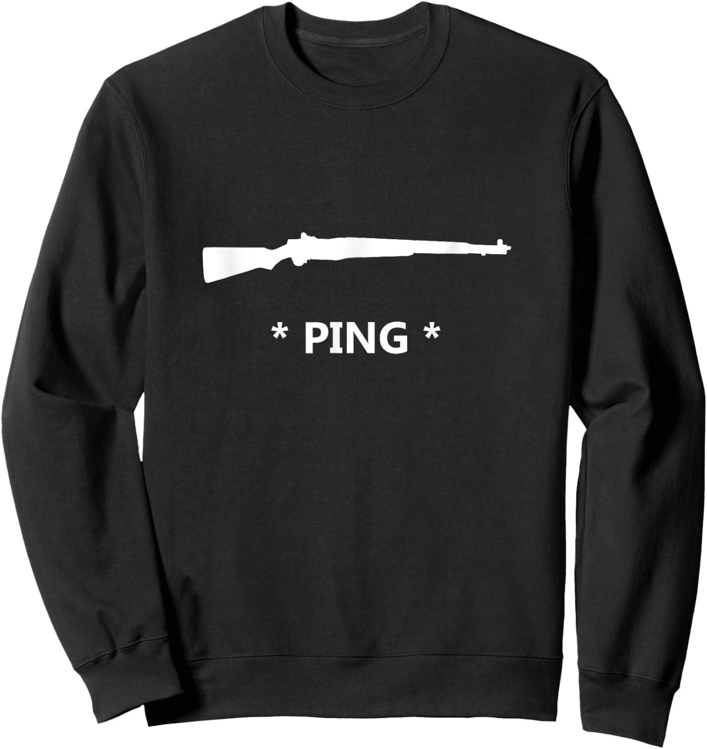 by C M1 Garand Ping - -Adults - Black - X-Small Sweatshirt - Sweatshirt | Black