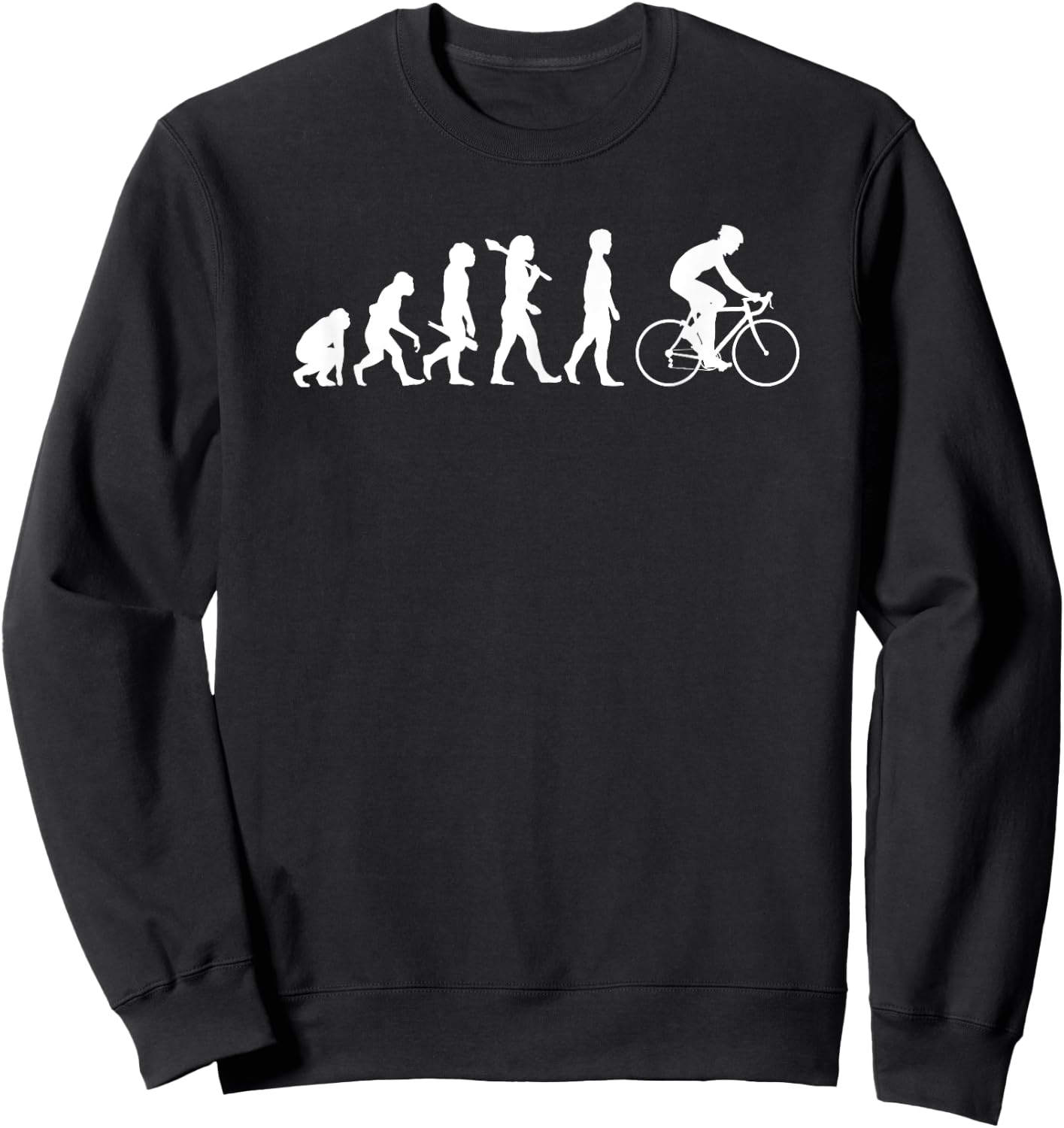 Evolution Of A Cyclist - Funny Cycling Sweatshirt - Sweatshirt | Black