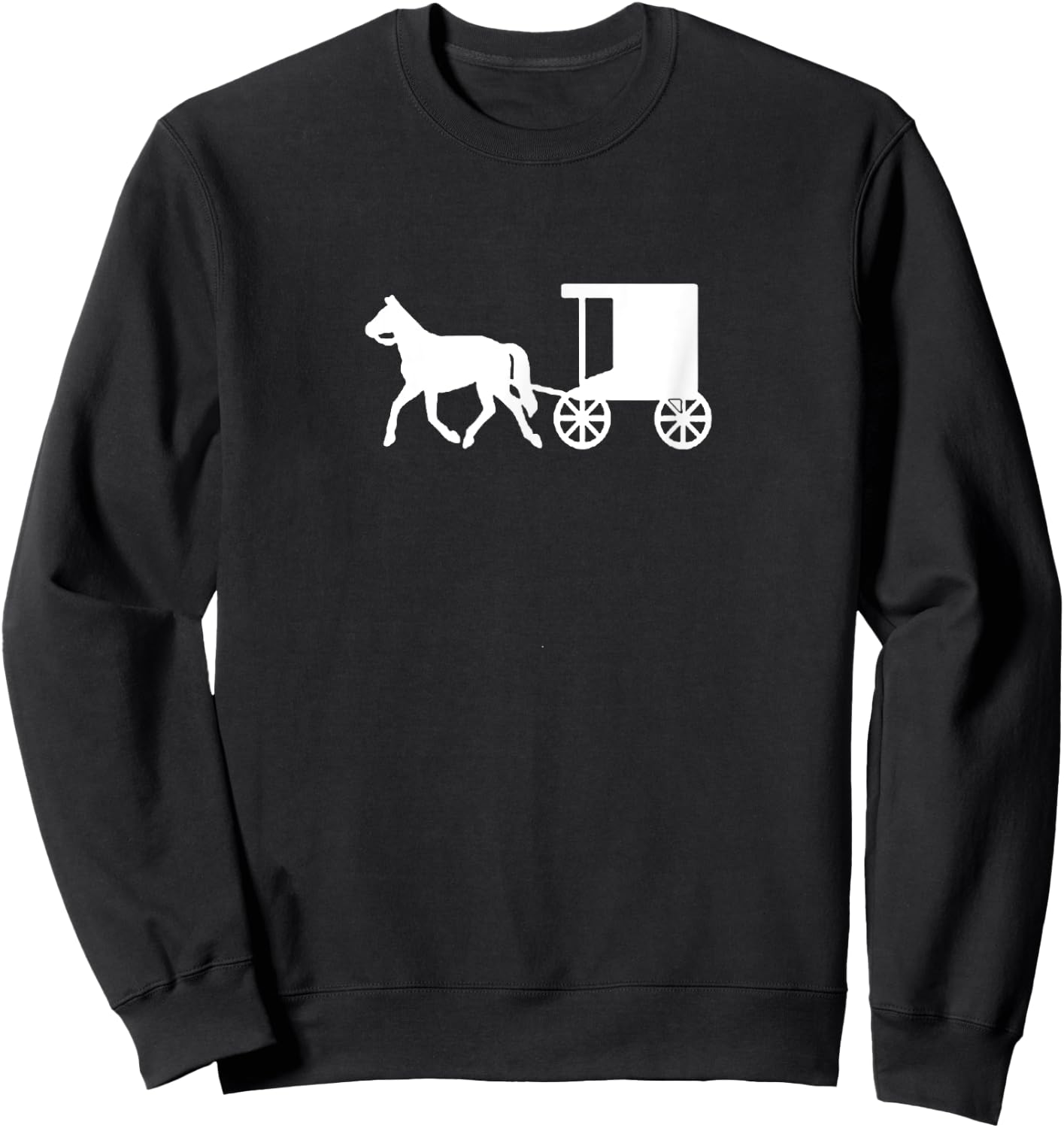 Amish Shirt, Horse & Buggy Sweatshirt - Sweatshirt | Black