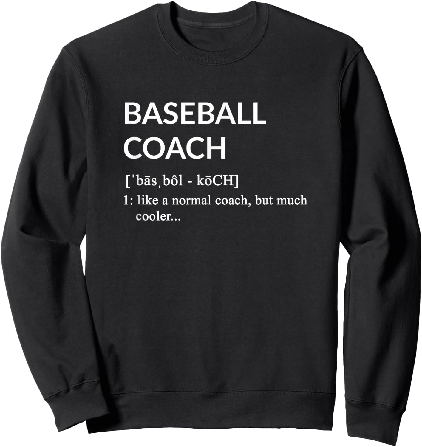 Baseball Coach Baseball Coach definition T Shirt Sweatshirt - Sweatshirt | Black