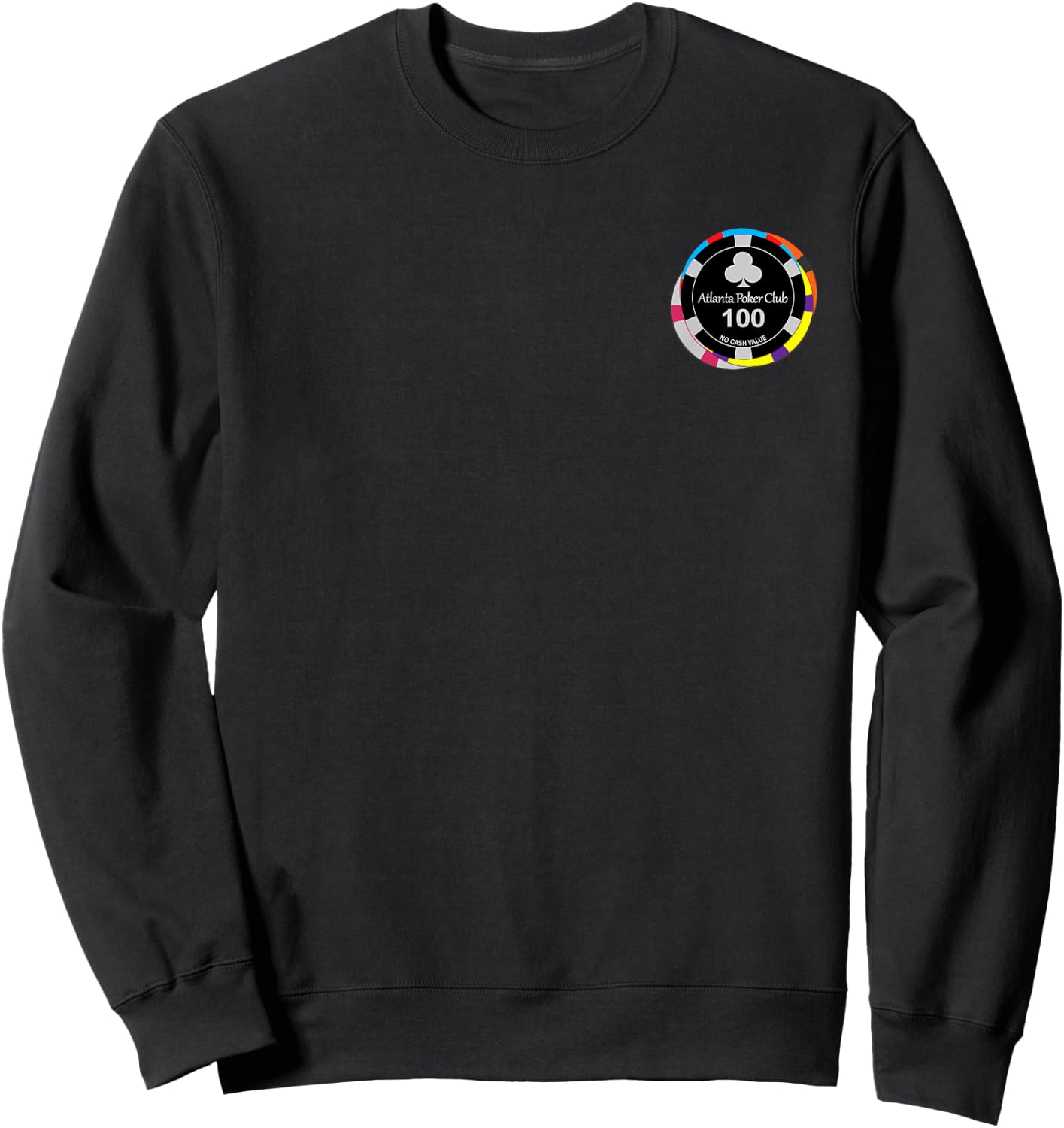 Atlanta Poker Club Multi-Chip Small Logo Sweatshirt - Sweatshirt | Black