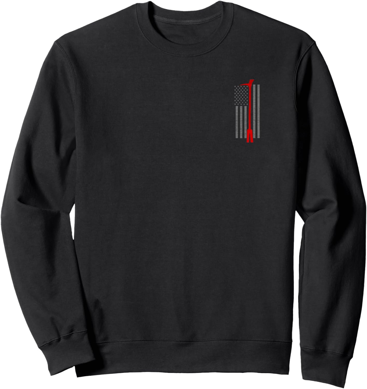 Halligan Tool Thin Red Line Flag Firefighter Shirt Sweatshirt - Sweatshirt | Black