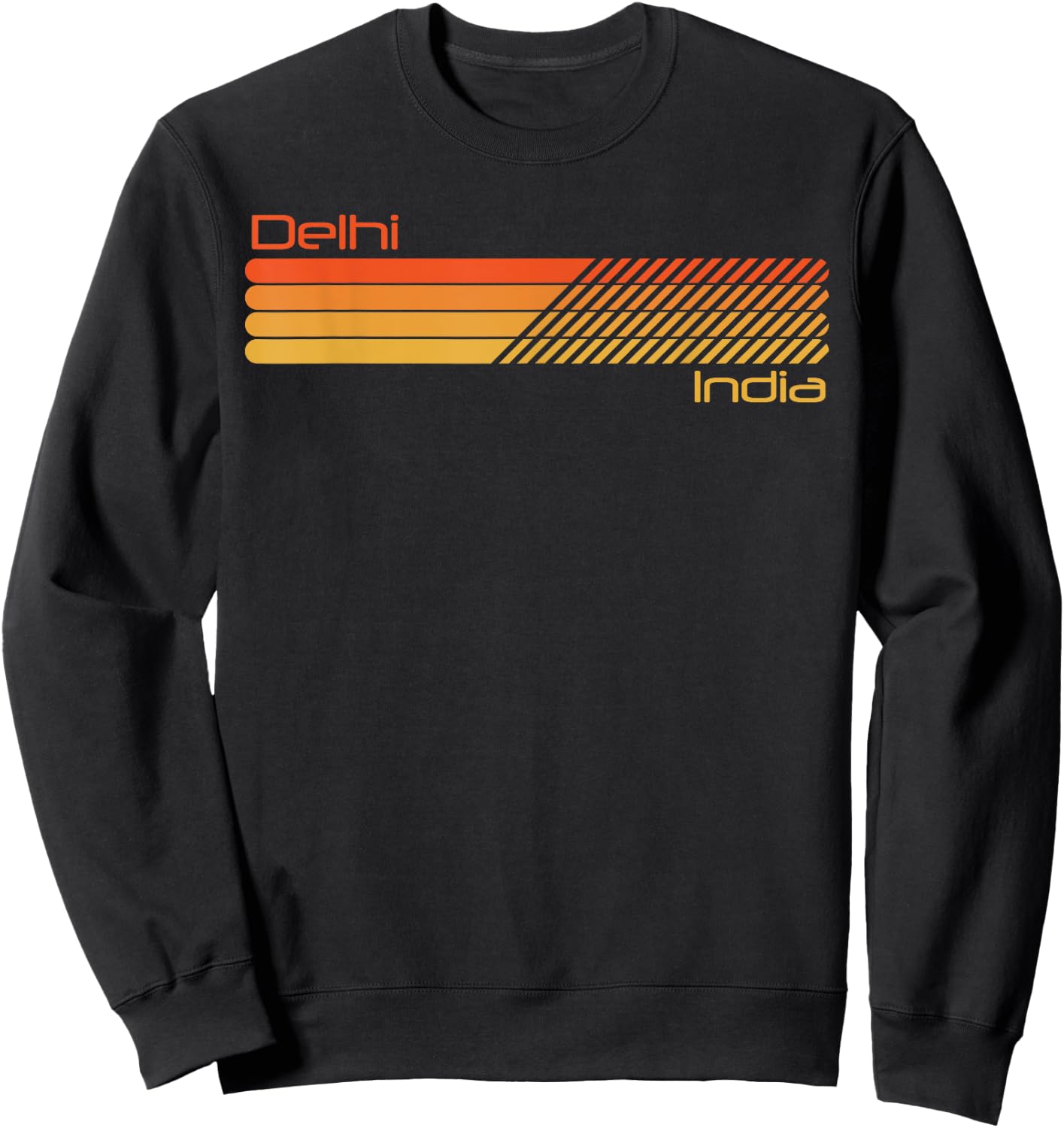 Retro Delhi India Sweatshirt - Sweatshirt | Black