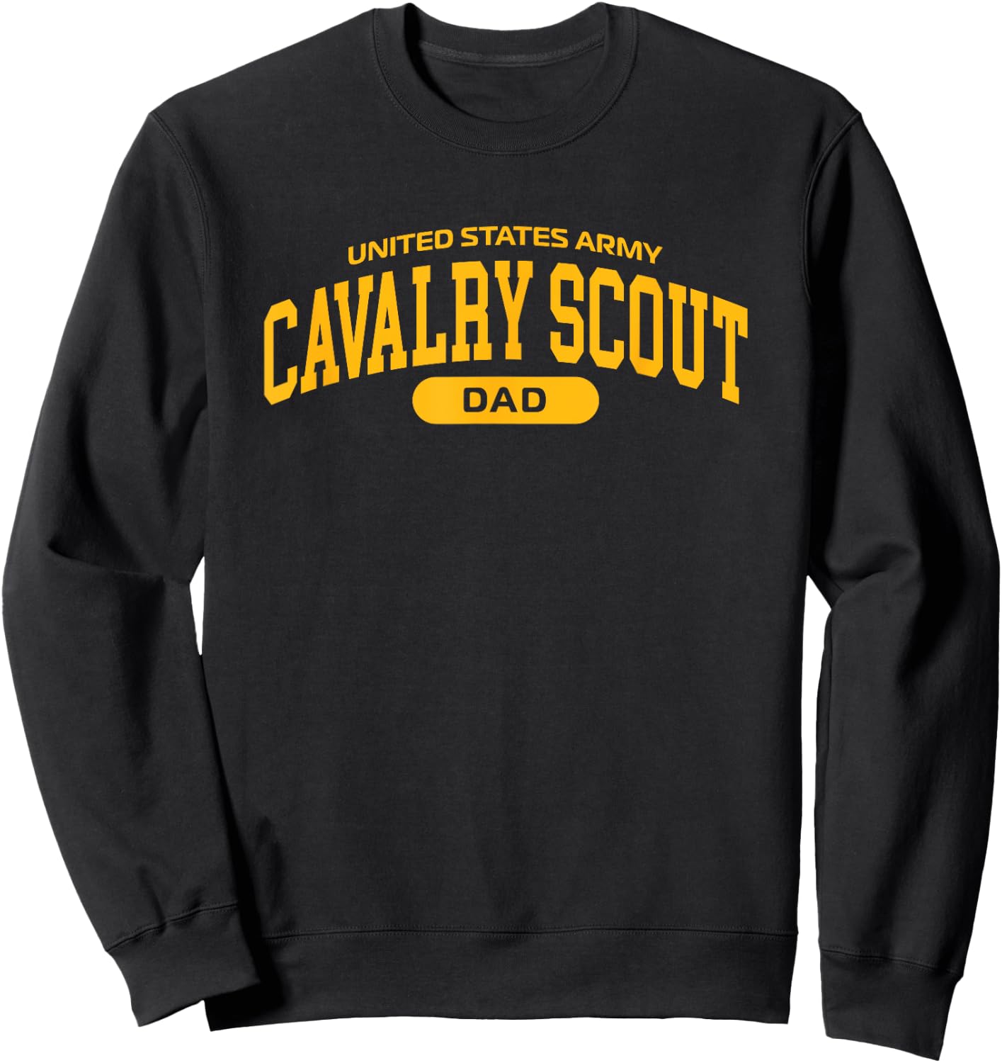 Proud Cavalry Scout Dad Sweatshirt - Sweatshirt | Black