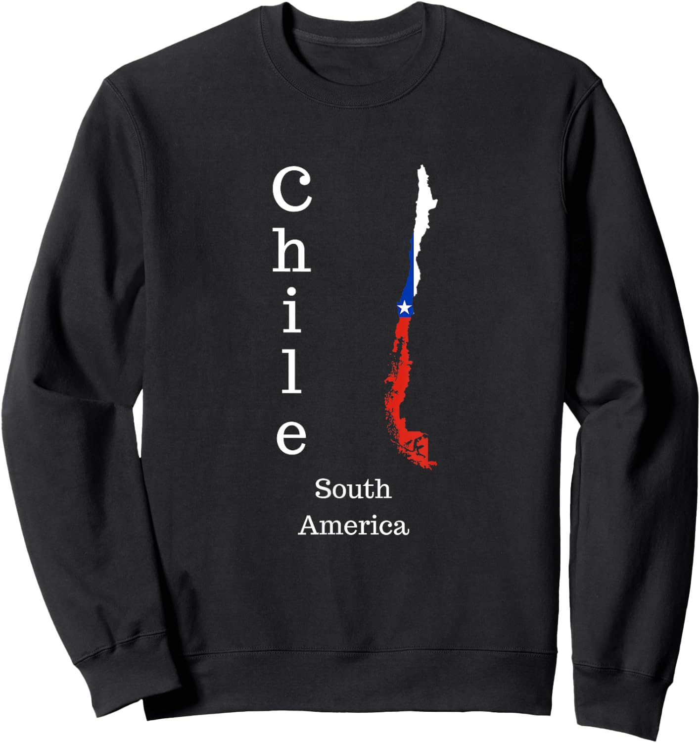 Map of Chile South America Sweatshirt - Sweatshirt | Black