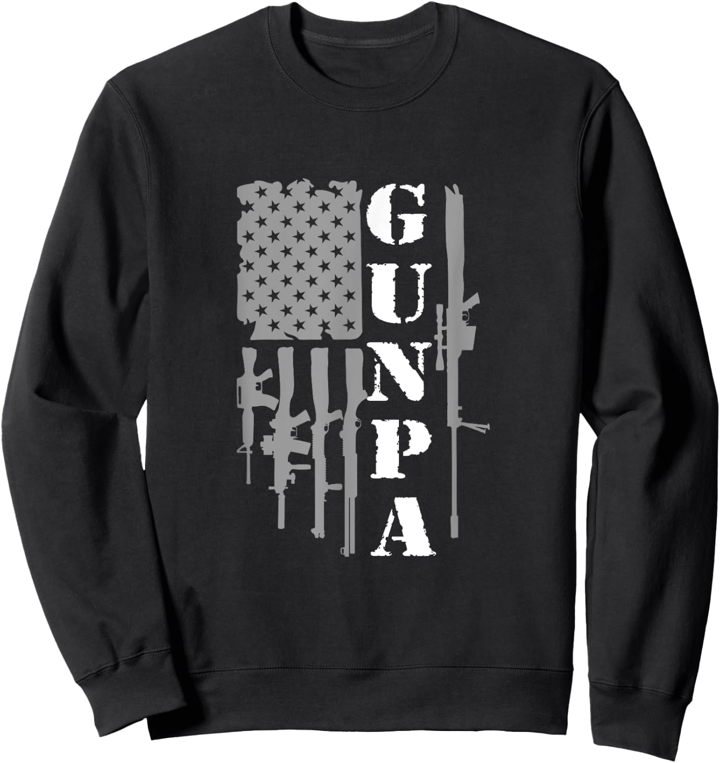 Gunpa Grandpa With Guns Like A Normal Grandpa But More Fun Sweatshirt - Sweatshirt | Black