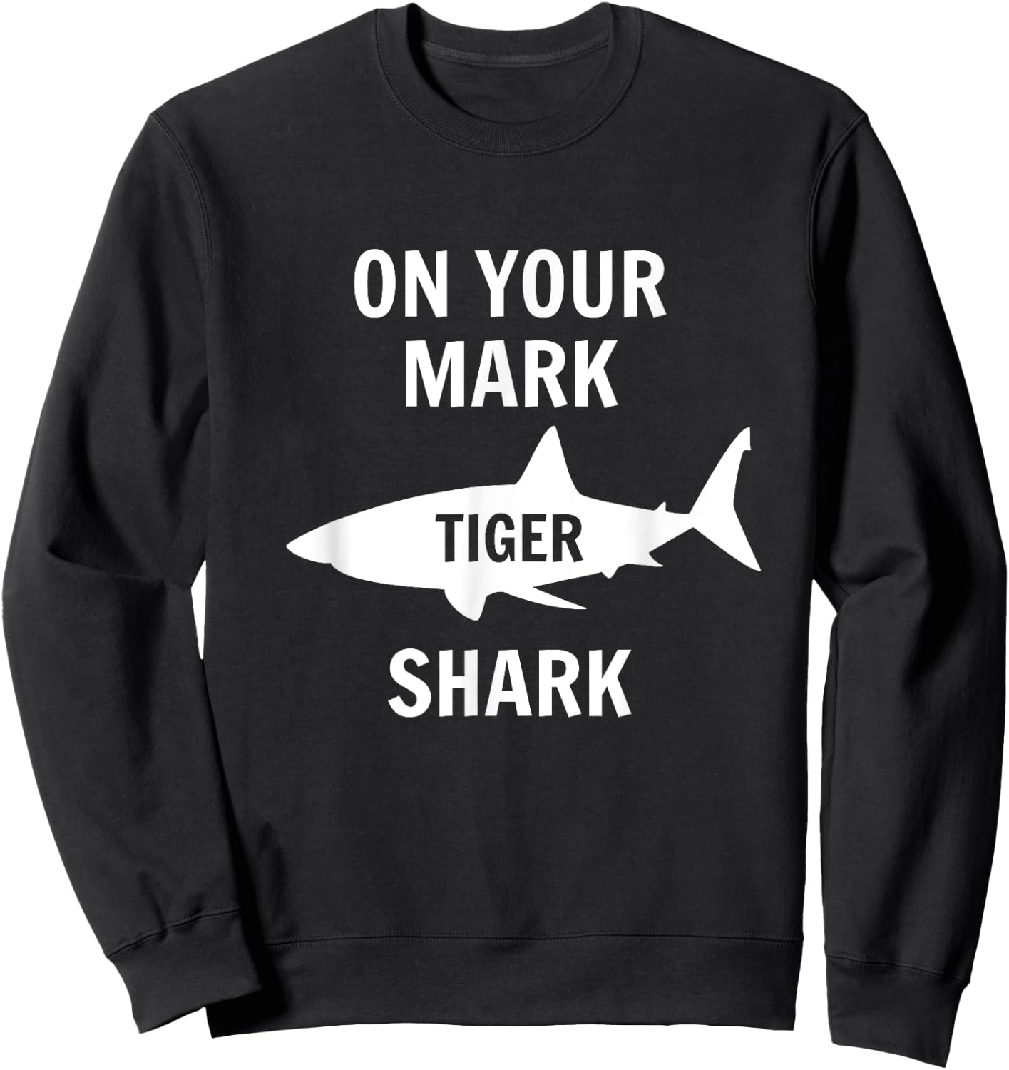 On Your Mark Tiger Shark Red Sweatshirt - Sweatshirt | Black