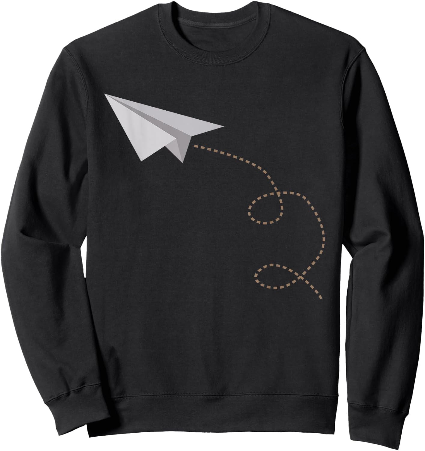 Flying Paper Airplane Awesome Paper Plane Sweatshirt - Sweatshirt | Black