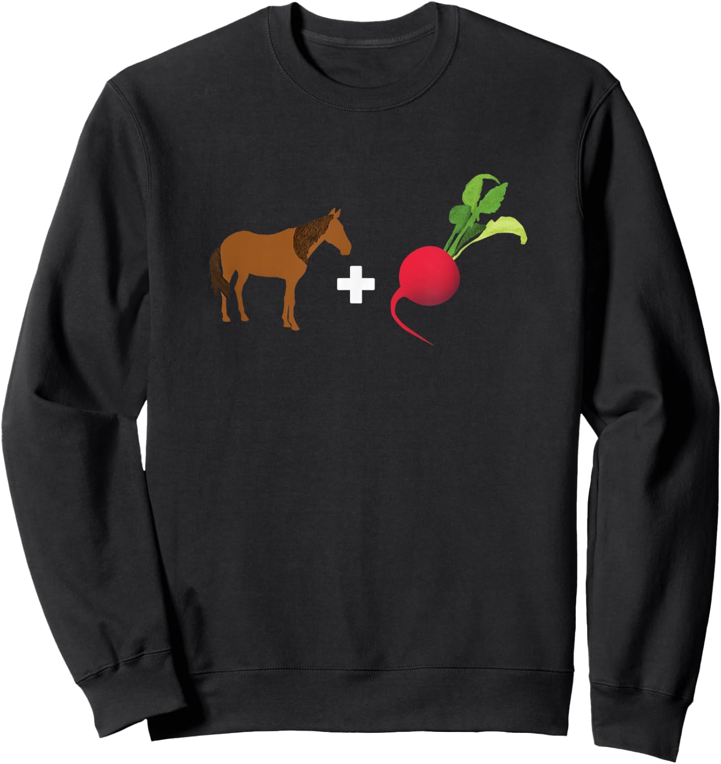 Horse Radish Funny Vegetable Pun, Horseradish Foodie Sweatshirt - Sweatshirt | Black