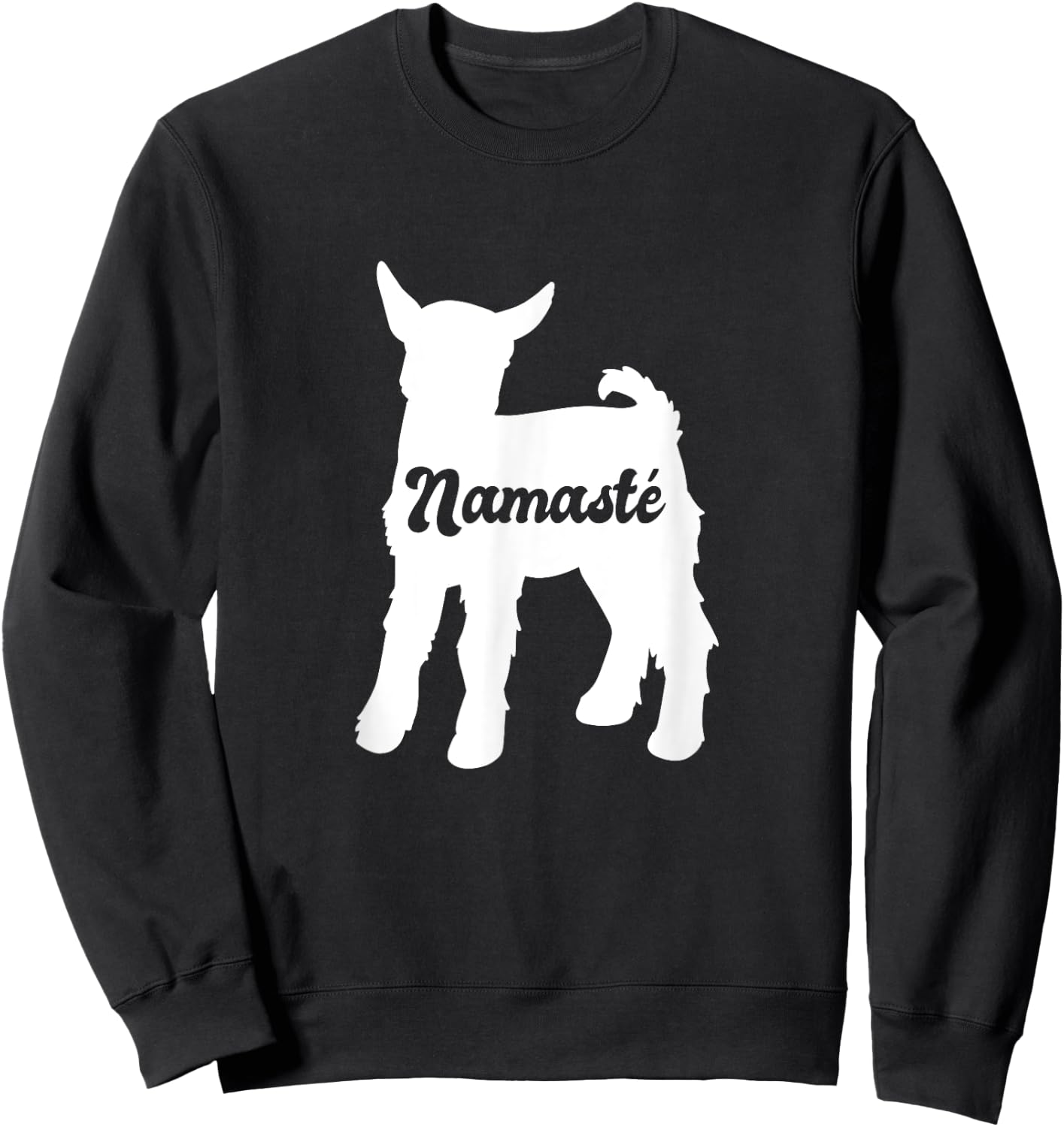 Namaste Cute Goat Yoga Sweatshirt - Sweatshirt | Black