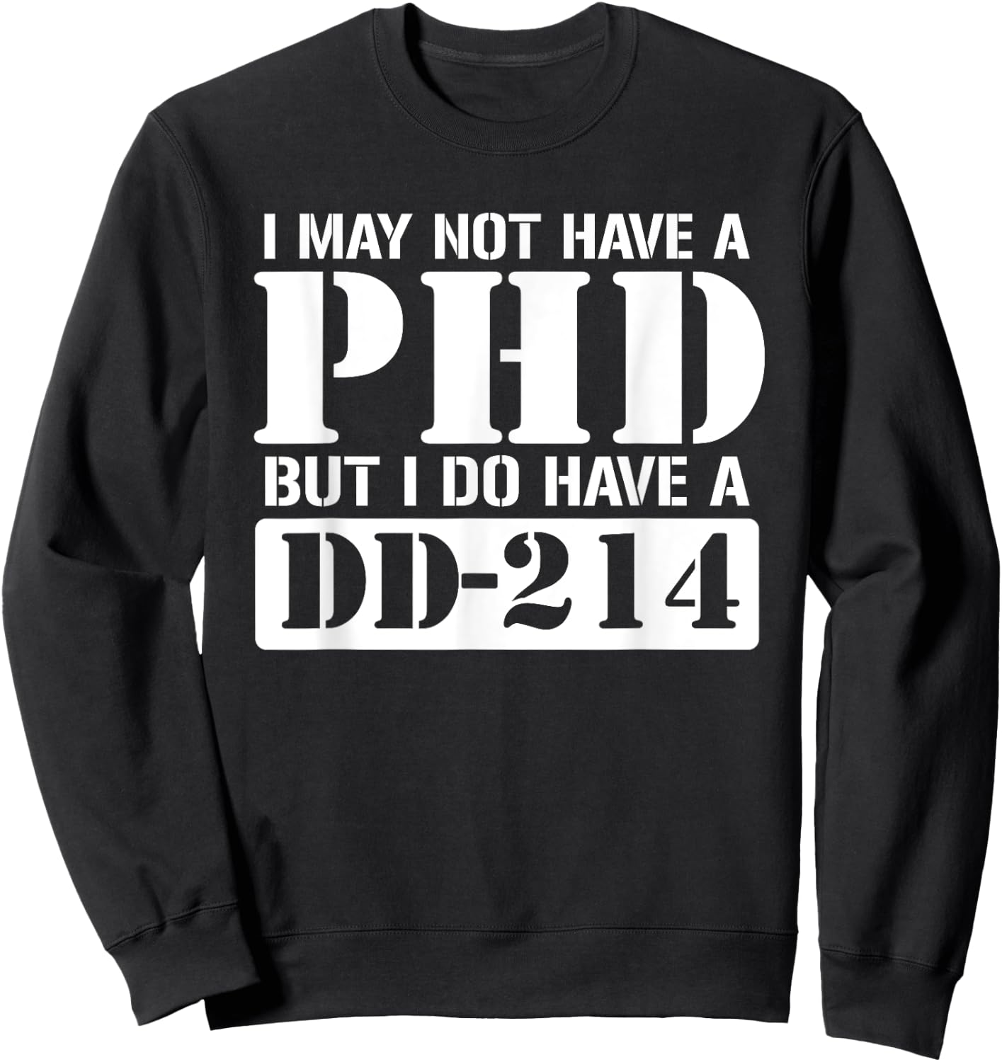 DD-214 Alumni Veterans Patriotic US American Flag US Veteran Sweatshirt - Sweatshirt | Black