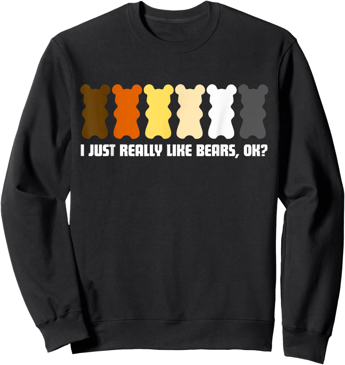 Cool Rainbow Gay Bear Funny 2019 Gay Pride Month Sweatshirt - Sweatshirt | Black