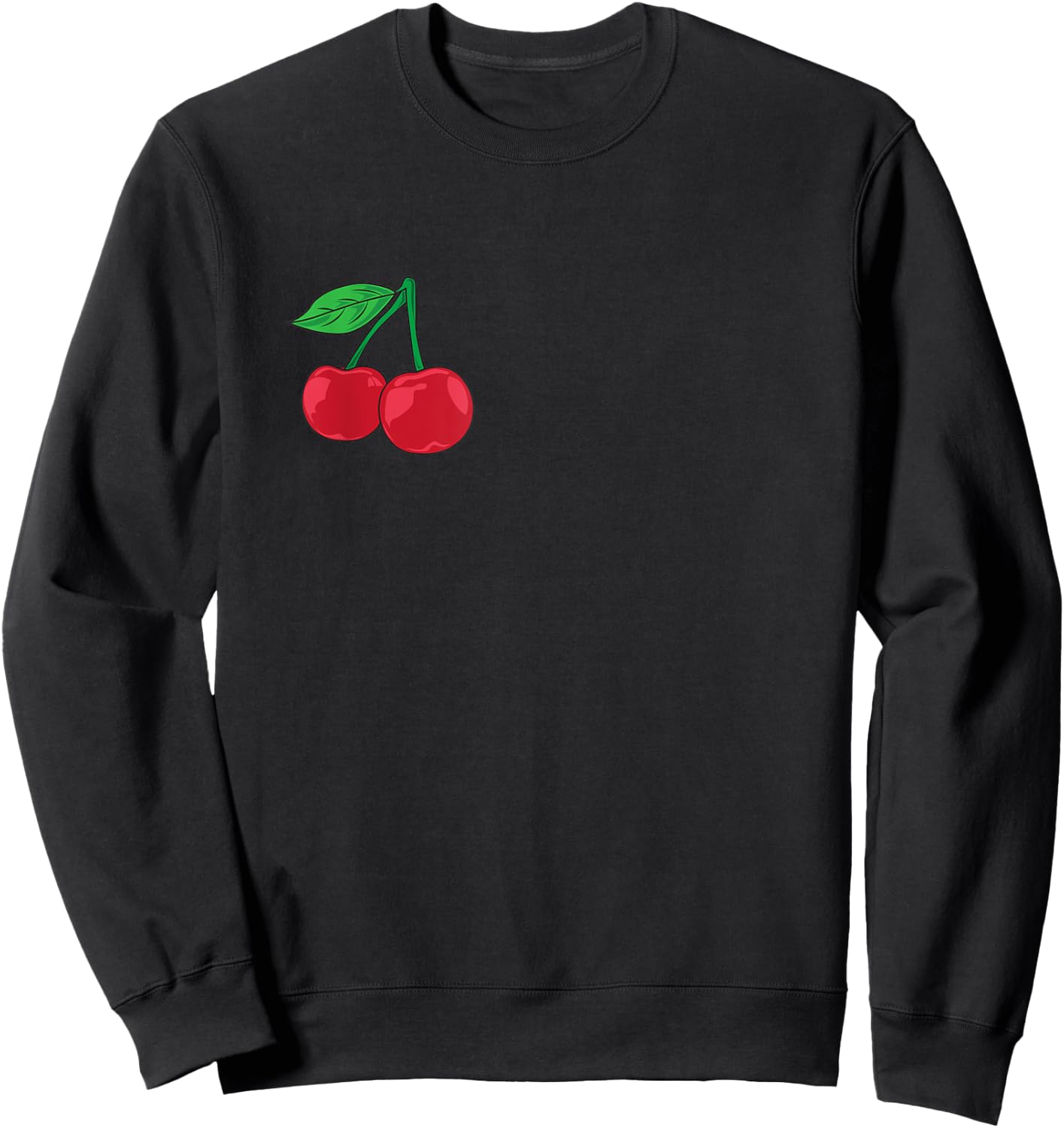 Cherry Pocket | Fruit Lover Sweet Bomb Farmer Red Cherries Sweatshirt - Sweatshirt | Black