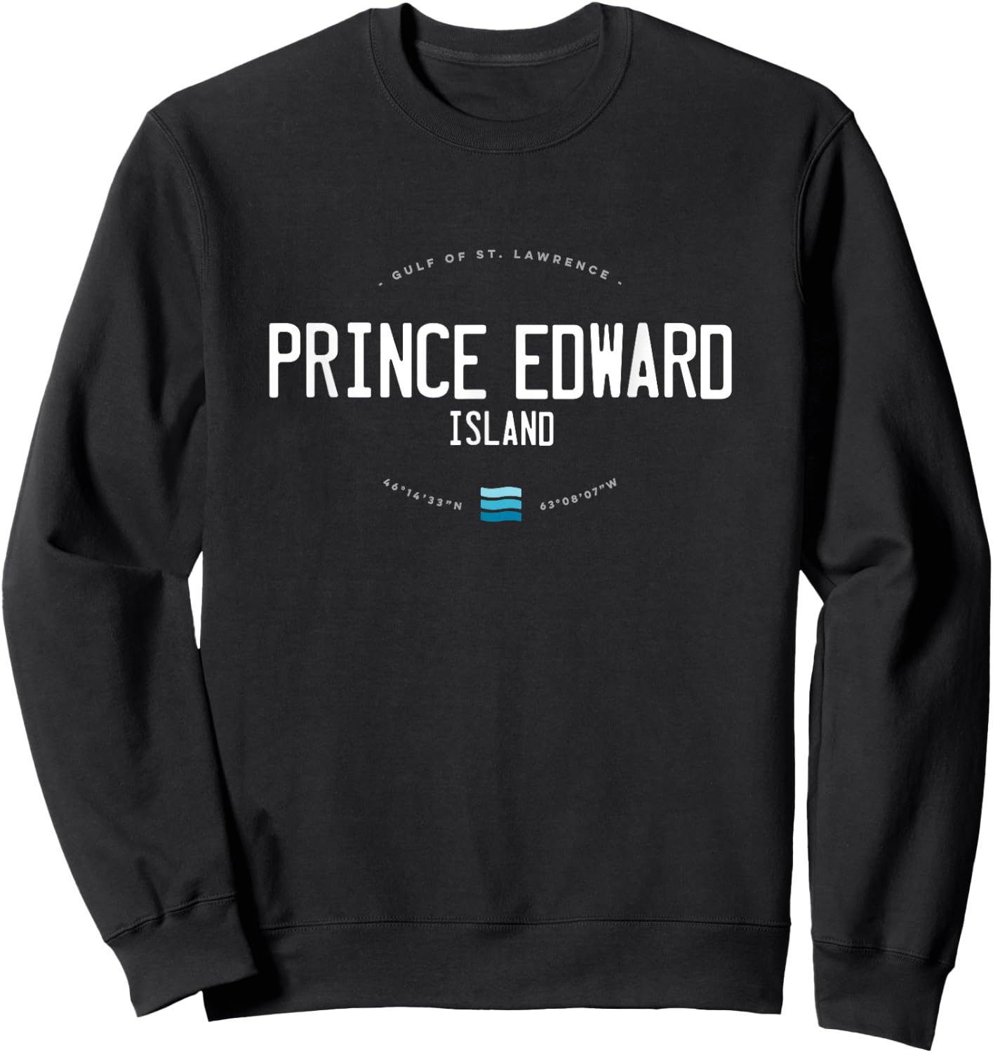 Prince Edward Island Beach Waves Gift Sweatshirt - Sweatshirt | Black