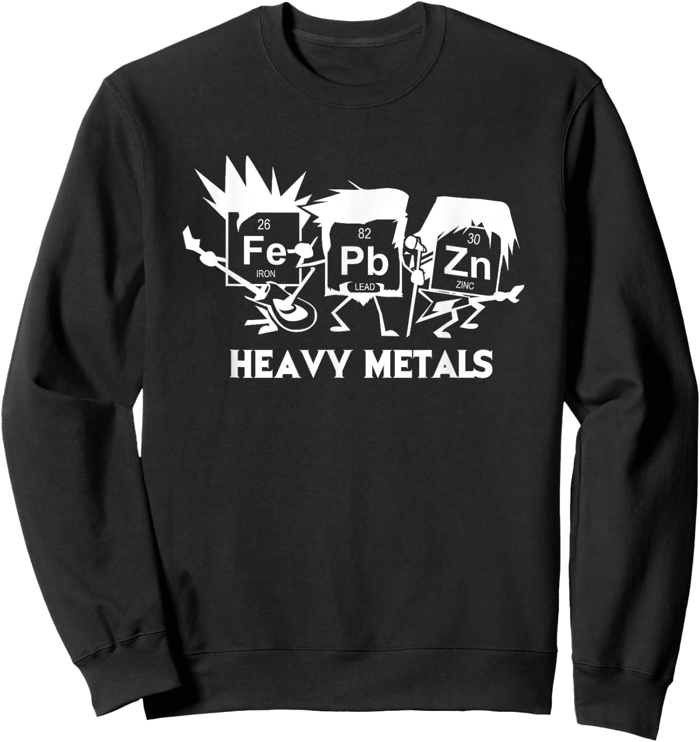 Funny Chemistry Heavy Metals Sweatshirt - Sweatshirt | Black