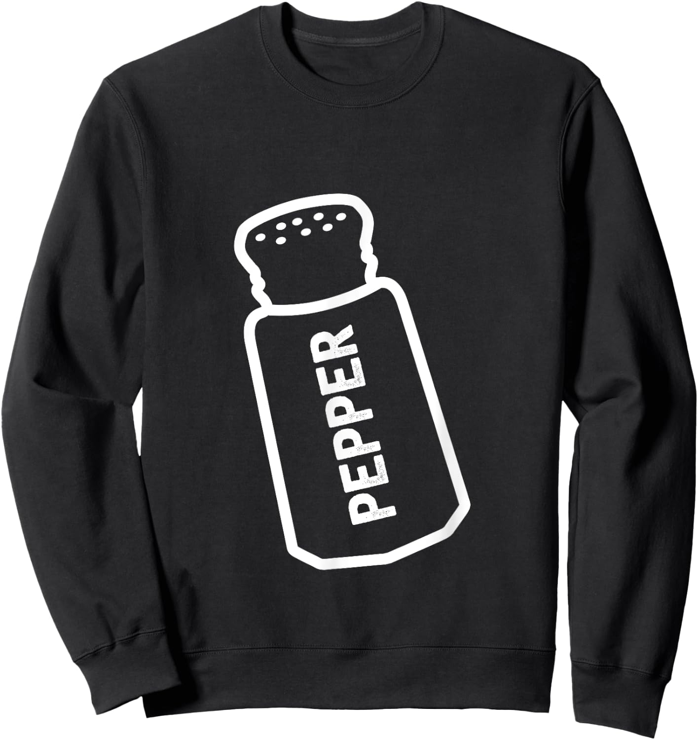 BFF Costume Salt & Pepper Lazy Halloween Costumes Sweatshirt - Sweatshirt | Black