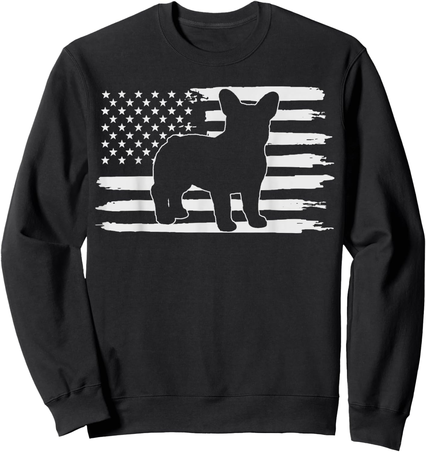 Frenchie Shirt French Bulldog 4th of July Kids Men Sweatshirt - Sweatshirt | Black