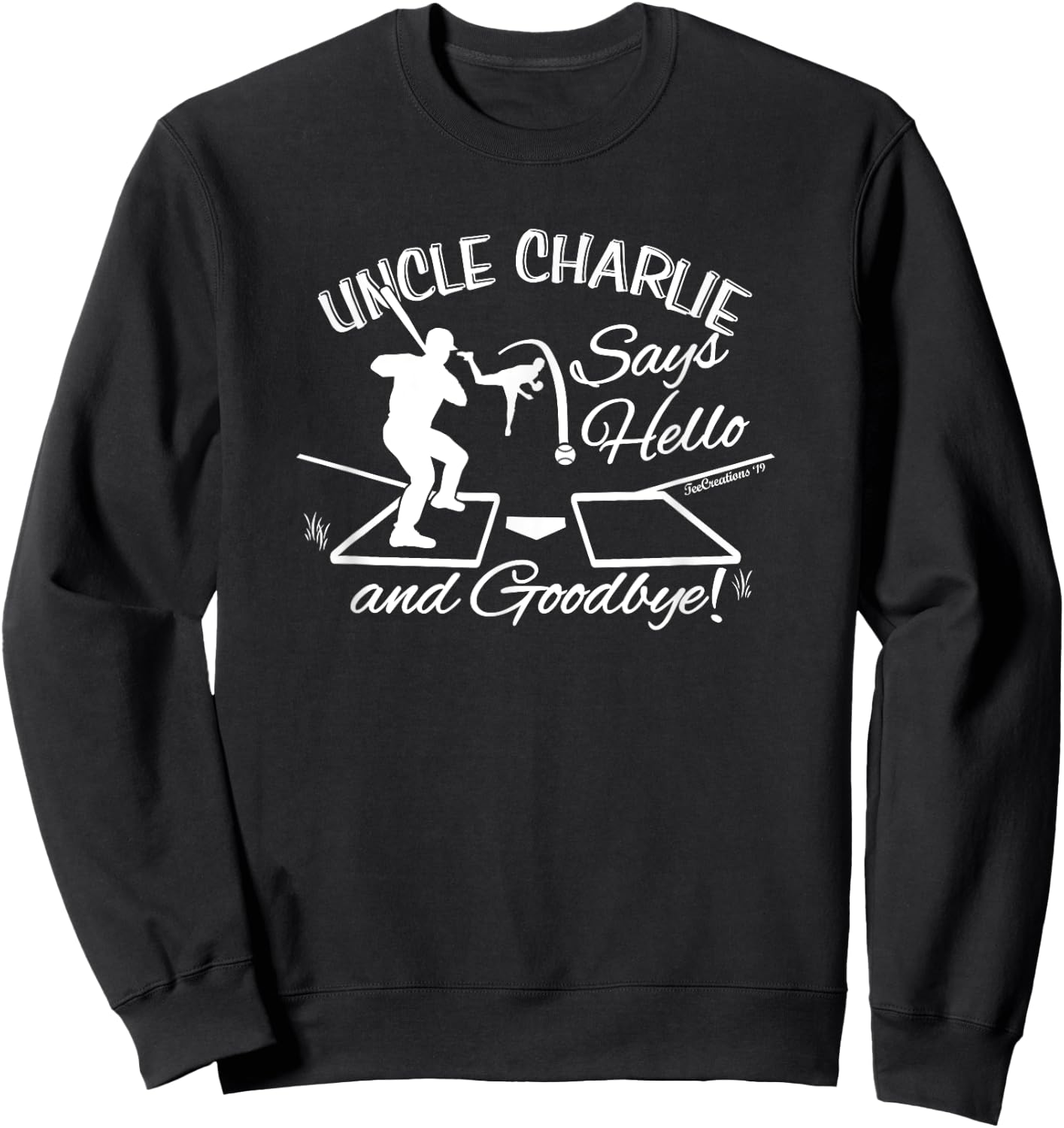 Pitching Curveball Funny Uncle Charlie Baseball Lingo Sweatshirt - Sweatshirt | Black